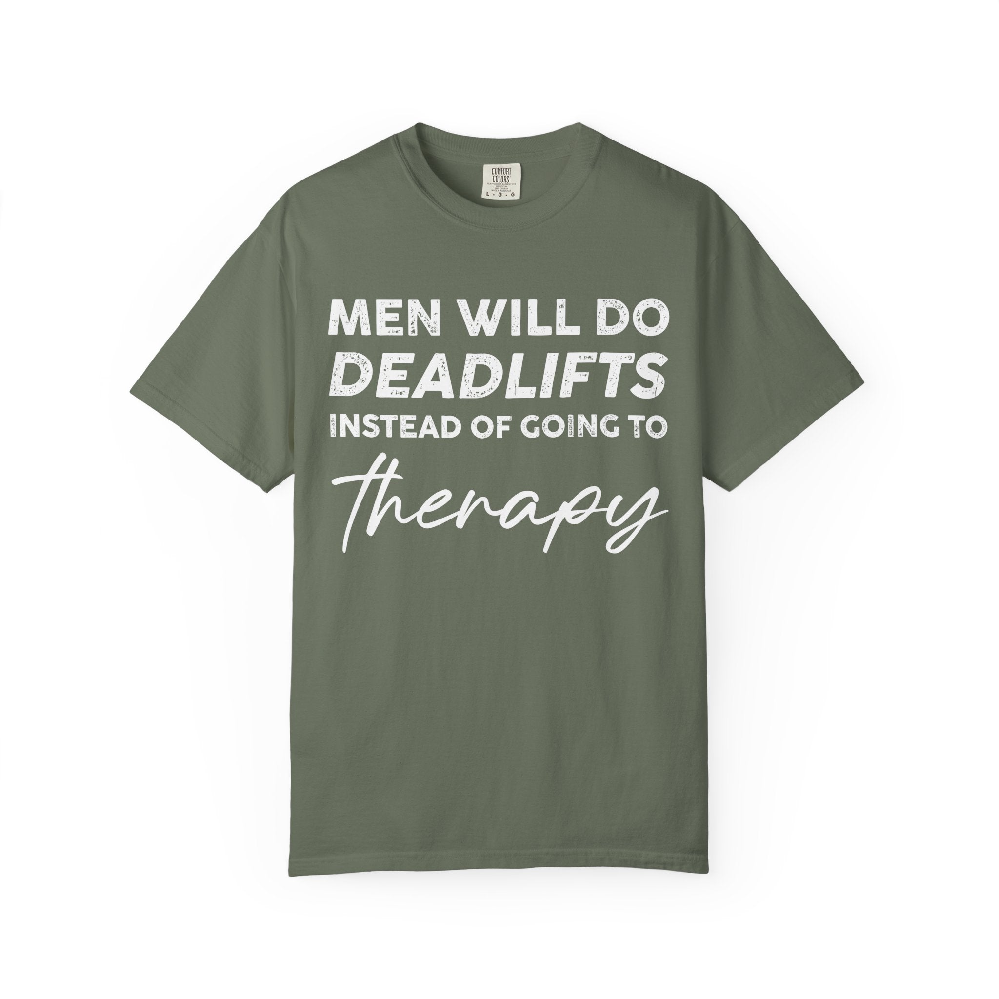 Deadlift Men's Therapy Tee, Funny Gym Shirt for Lifters-T-Shirt-Gym Classics