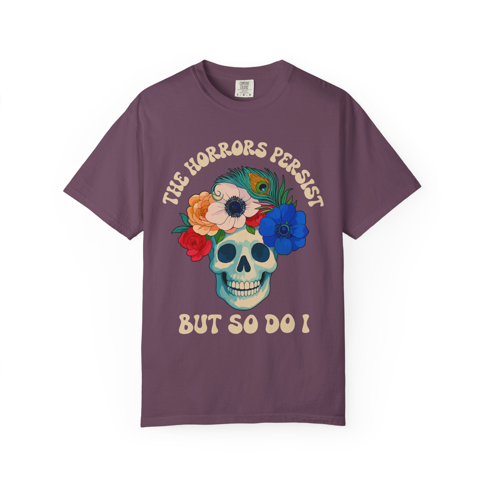 Floral Skull Tee, Funny Gym Shirt with Vintage Vibes-T-Shirt-Gym Classics