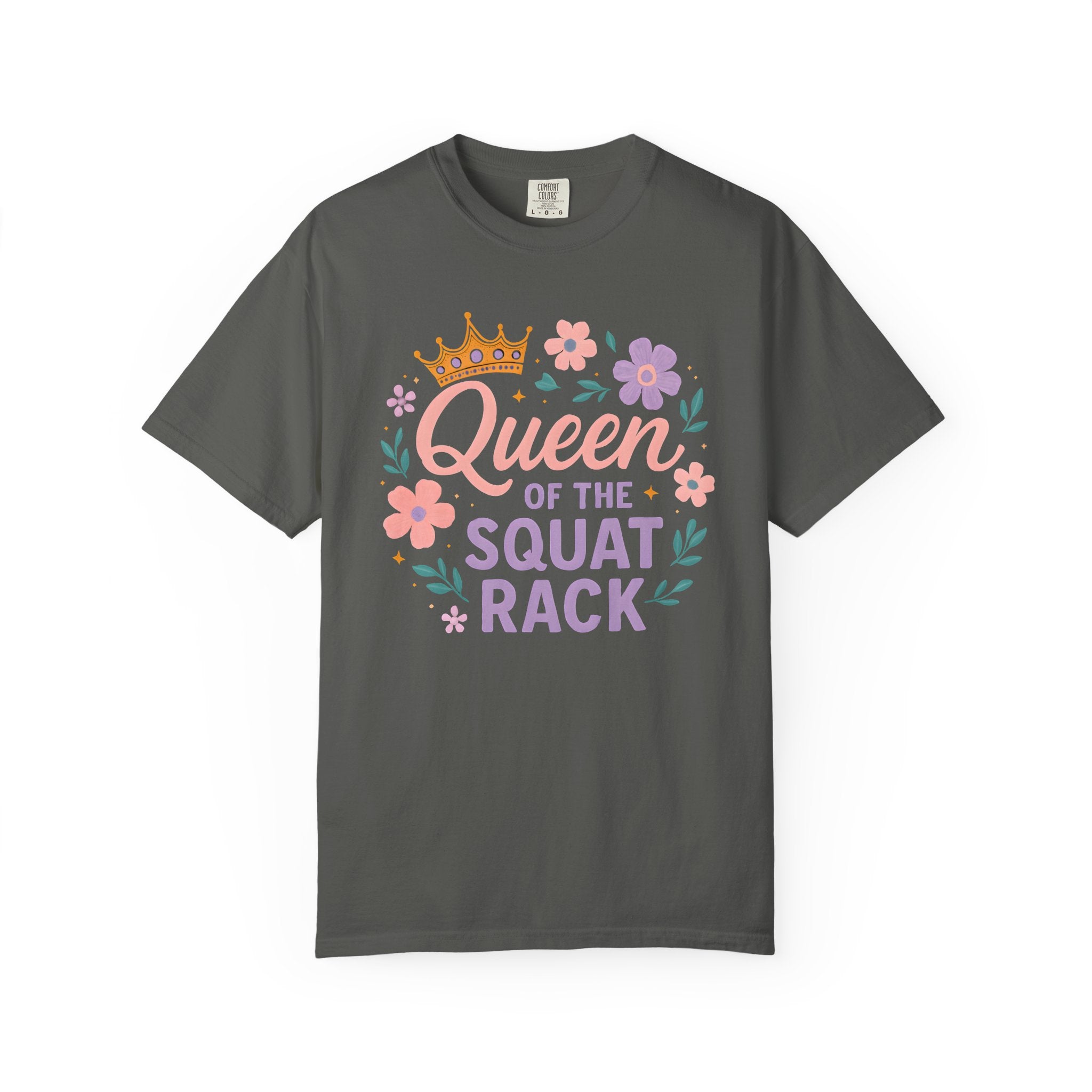 Queen of the Squat Rack Gym Shirt, Cute Fitness Tee for Strong Women-T-Shirt-Gym Classics