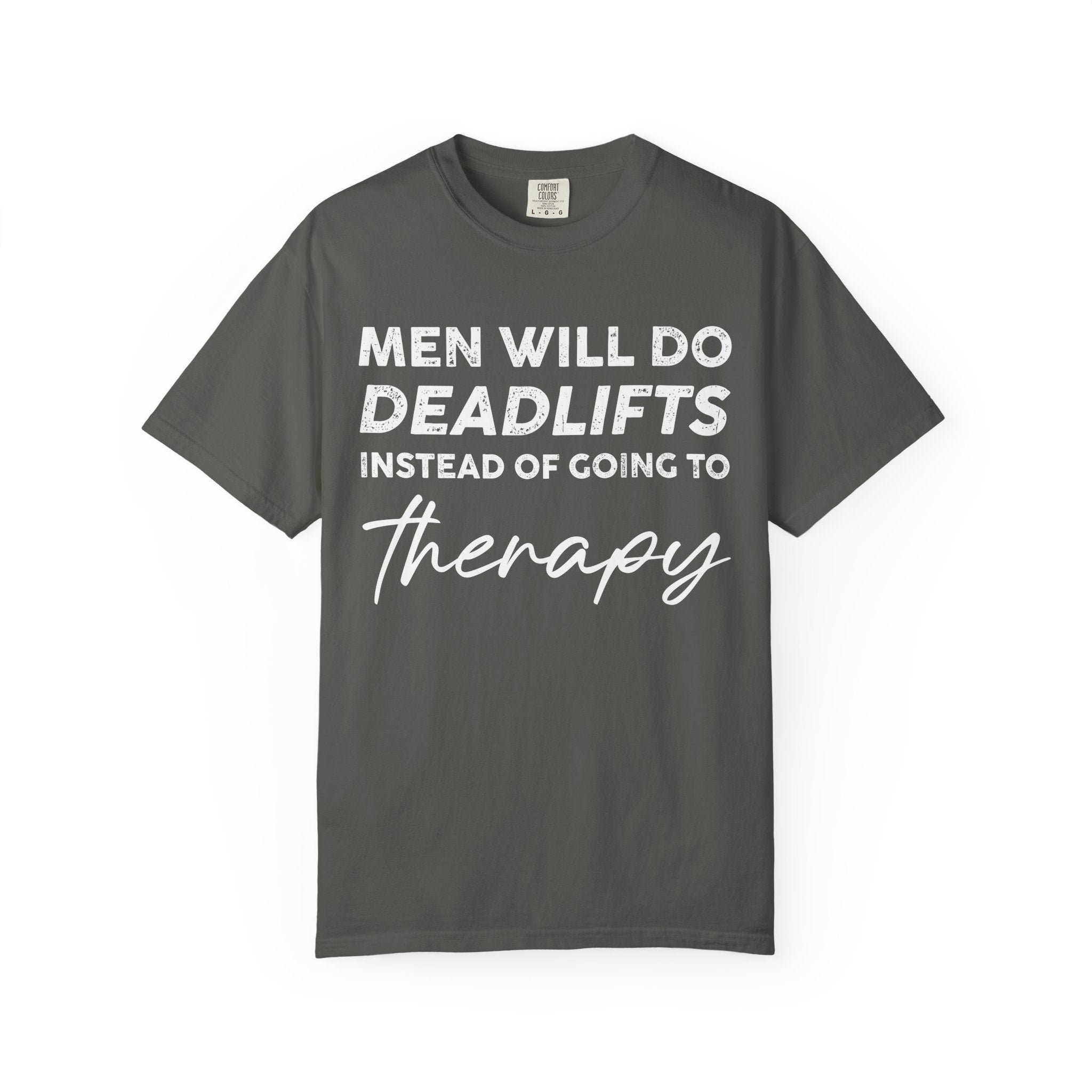 Deadlift Men's Therapy Tee, Funny Gym Shirt for Lifters-T-Shirt-Gym Classics