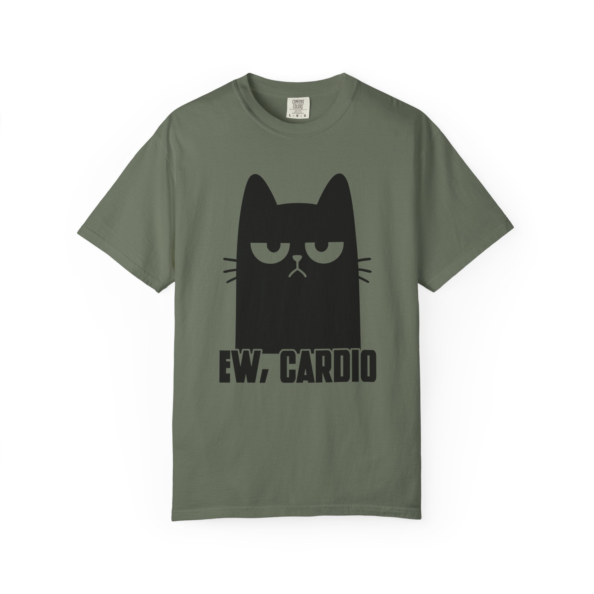Cardio-Hating Cat Gym Garment-Dyed Shirt And Pump Cover-T-Shirt-Gym Classics