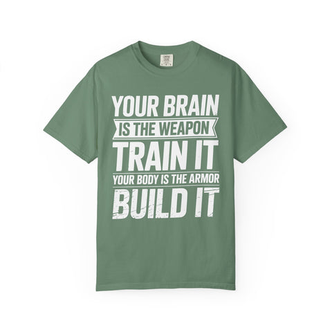 Train Your Mind Build Your Body Shirt, Motivational Fitness Tee