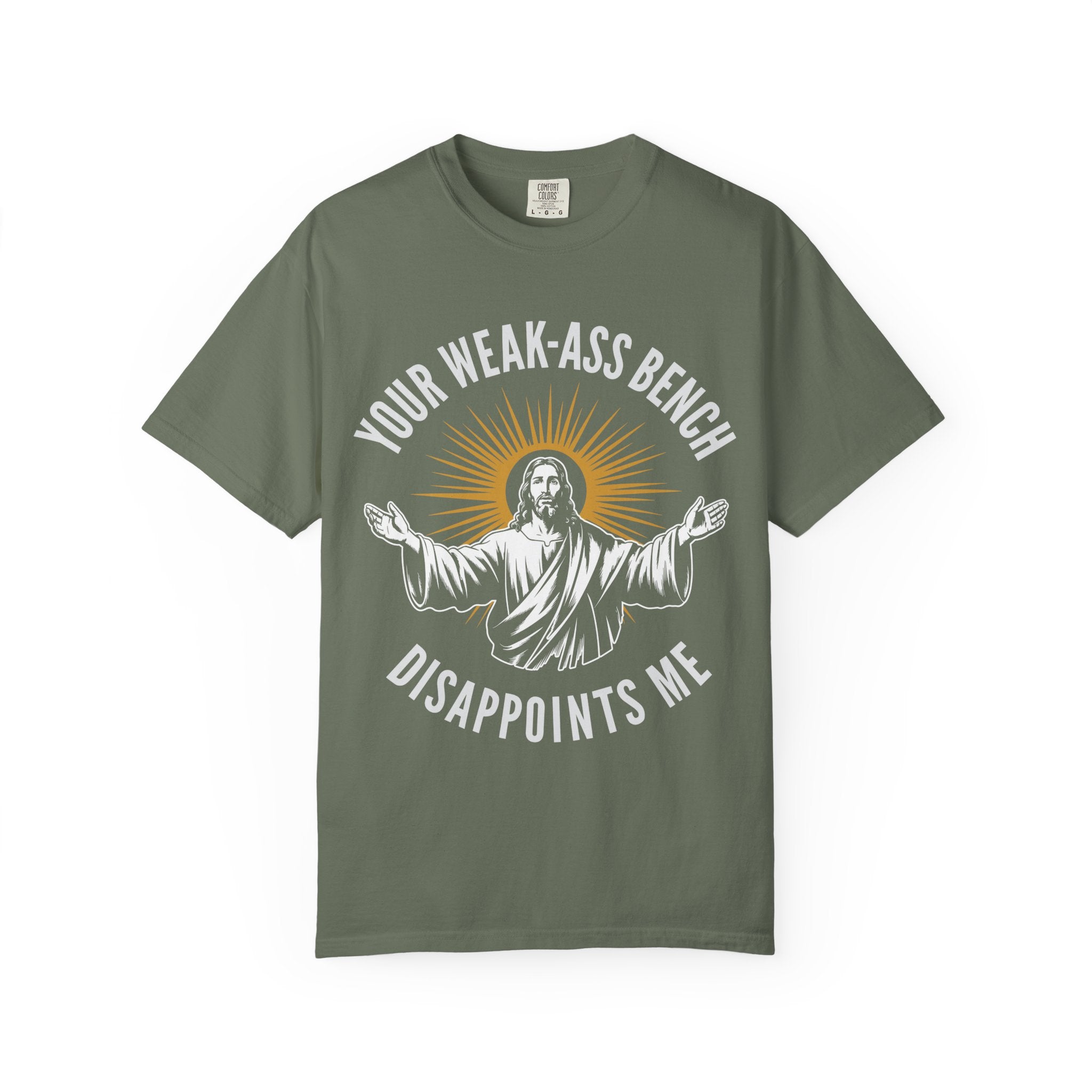 Jesus Weak-Ass Bench Disappointment Gym Shirt or Pump Cover-T-Shirt-Gym Classics