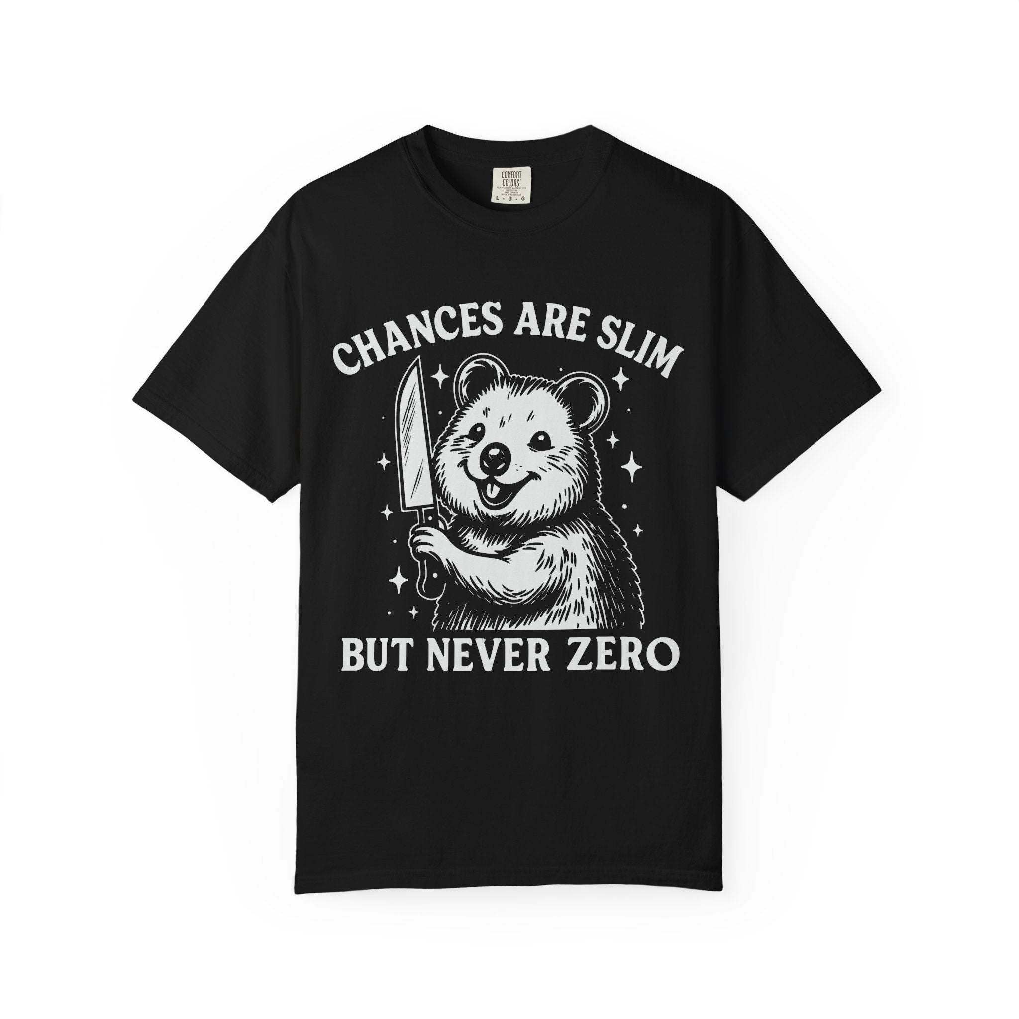 Chances Are Slim But Not Zero, Funny Gym Tee or Pump Cover-T-Shirt-Gym Classics