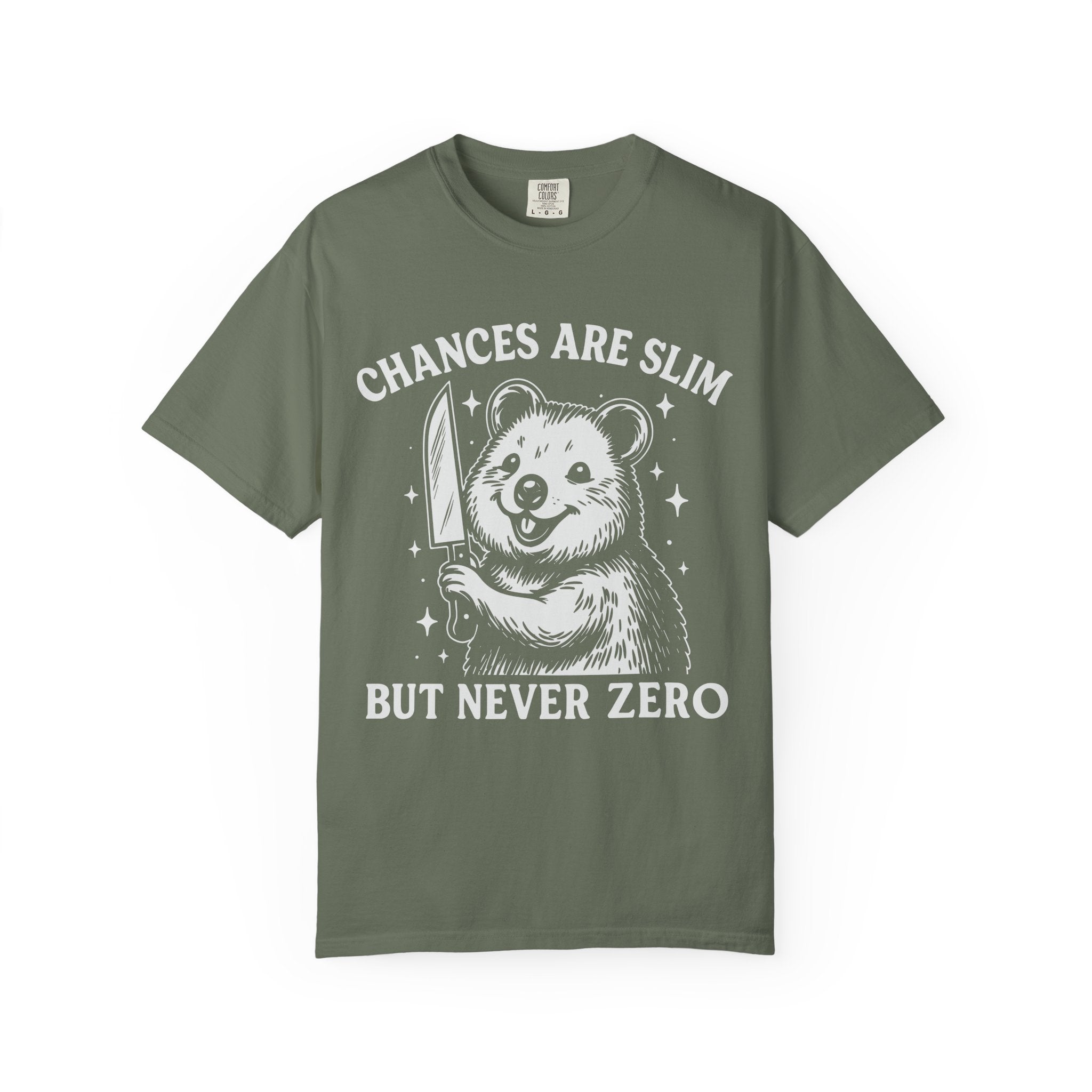 Chances Are Slim But Not Zero, Funny Gym Tee or Pump Cover-T-Shirt-Gym Classics