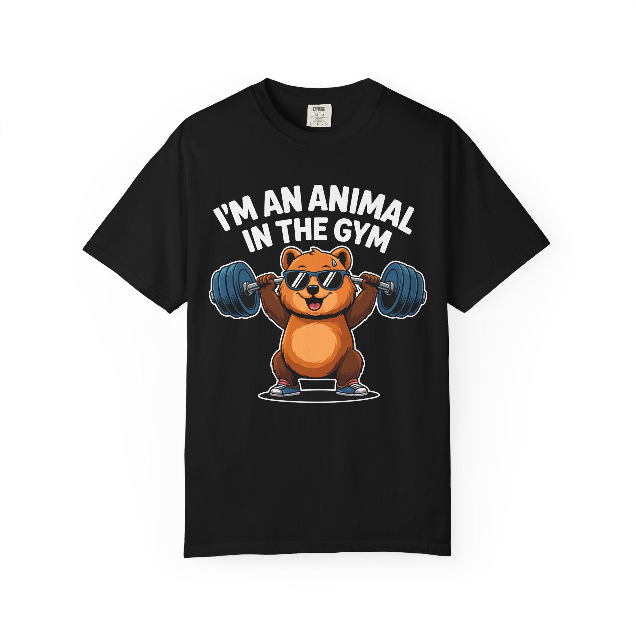 Cute Bear Gym Shirt, Funny Animal Workout Tee or Pump Cover-T-Shirt-Gym Classics