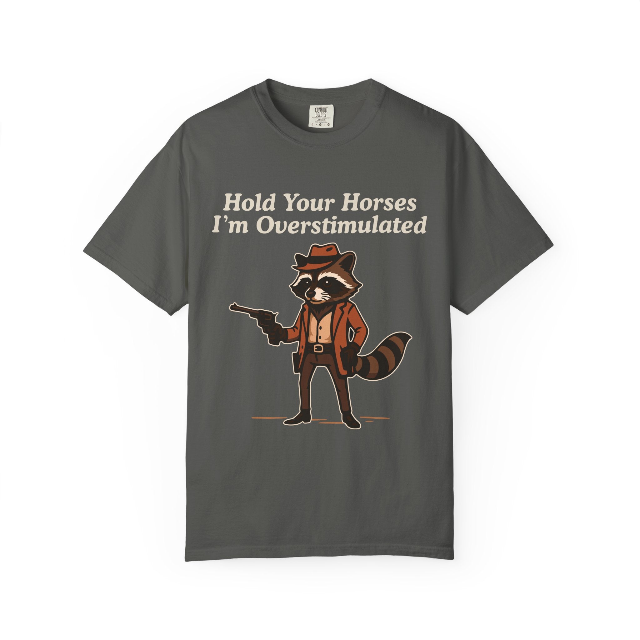 Overstimulated Raccoon, Funny Mental Health Gym Shirt-T-Shirt-Gym Classics