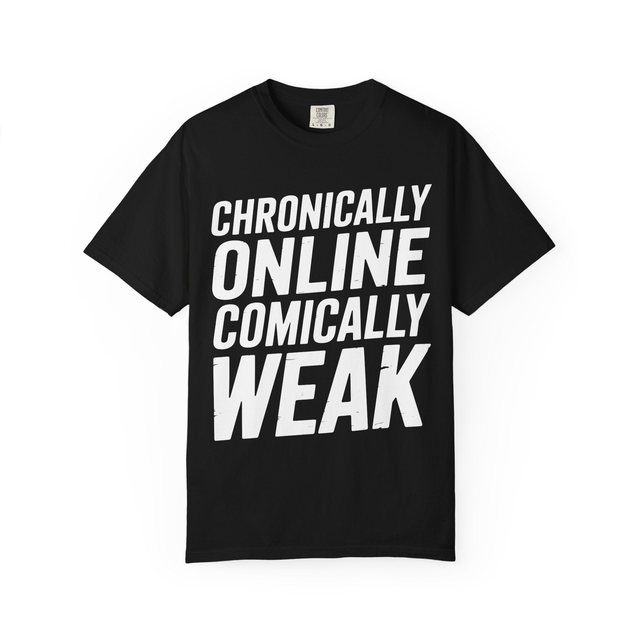 Chronically Online Comically Weak Shirt, Funny Gamer Meme Gym Tee