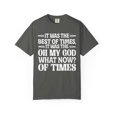 Funny Dystopian Gym Shirt, Comfortable Garment-Dyed Gift Tee