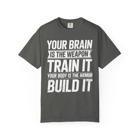 Train Your Mind Build Your Body Shirt, Motivational Fitness Tee
