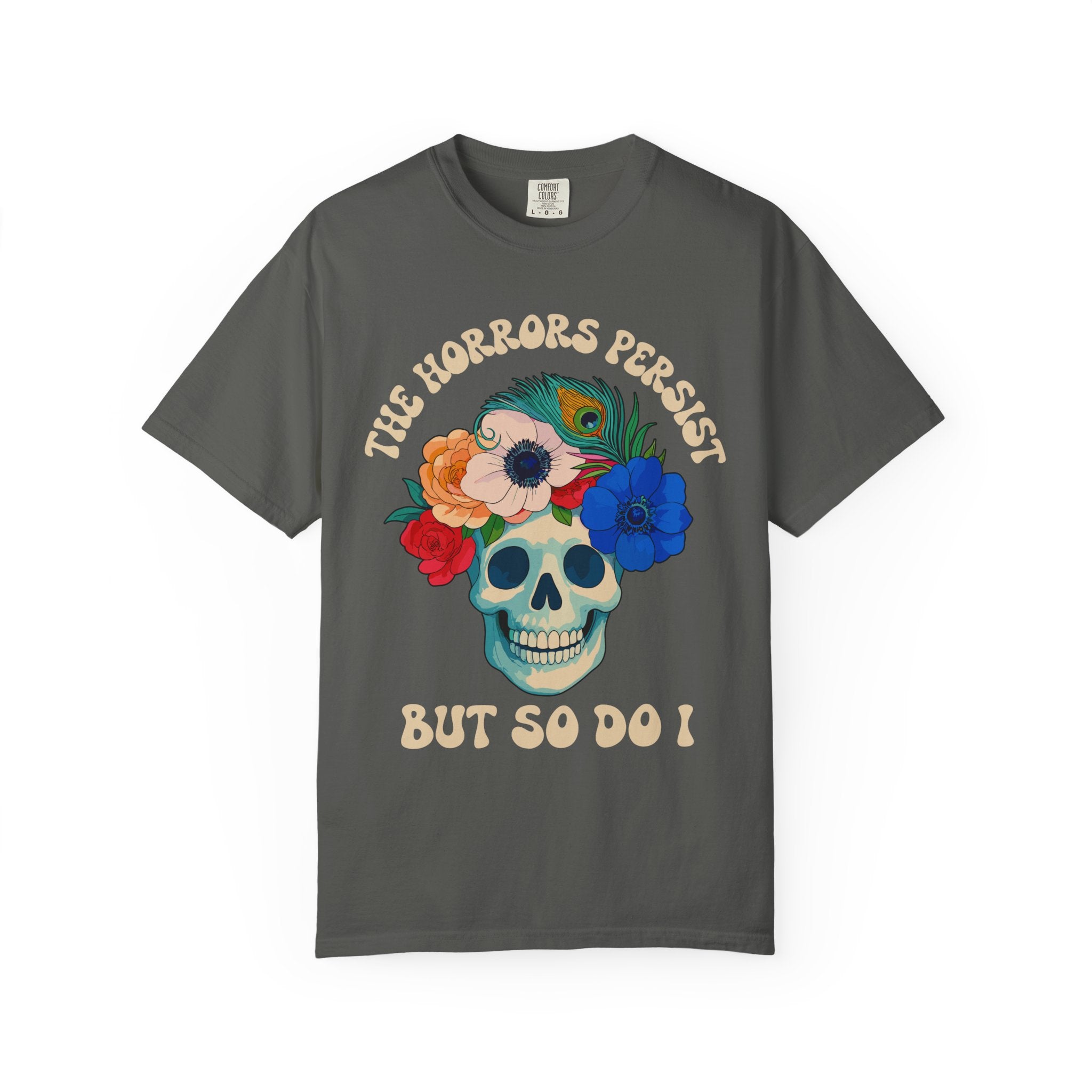 Floral Skull Tee, Funny Gym Shirt with Vintage Vibes-T-Shirt-Gym Classics
