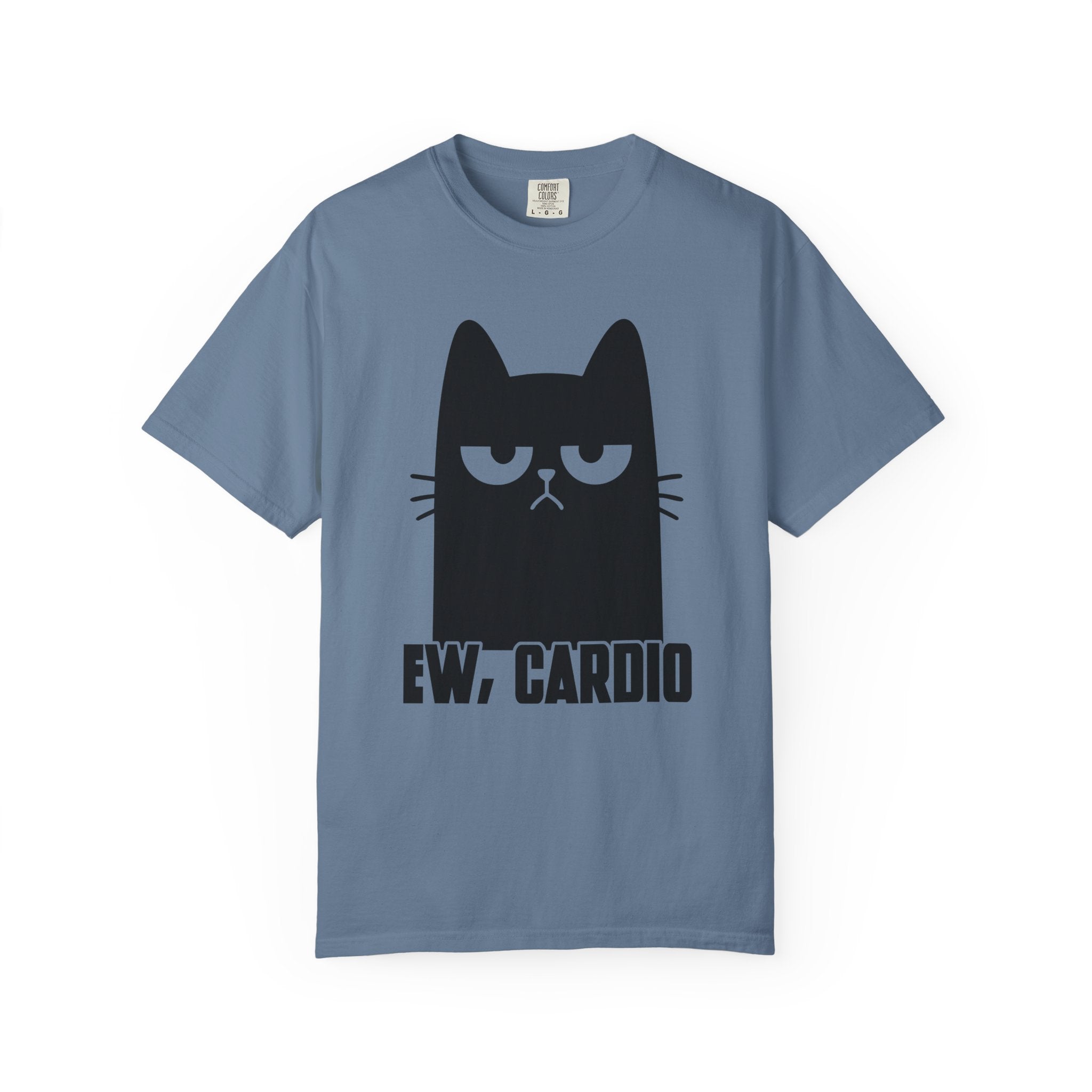 Cardio-Hating Cat Gym Garment-Dyed Shirt And Pump Cover-T-Shirt-Gym Classics
