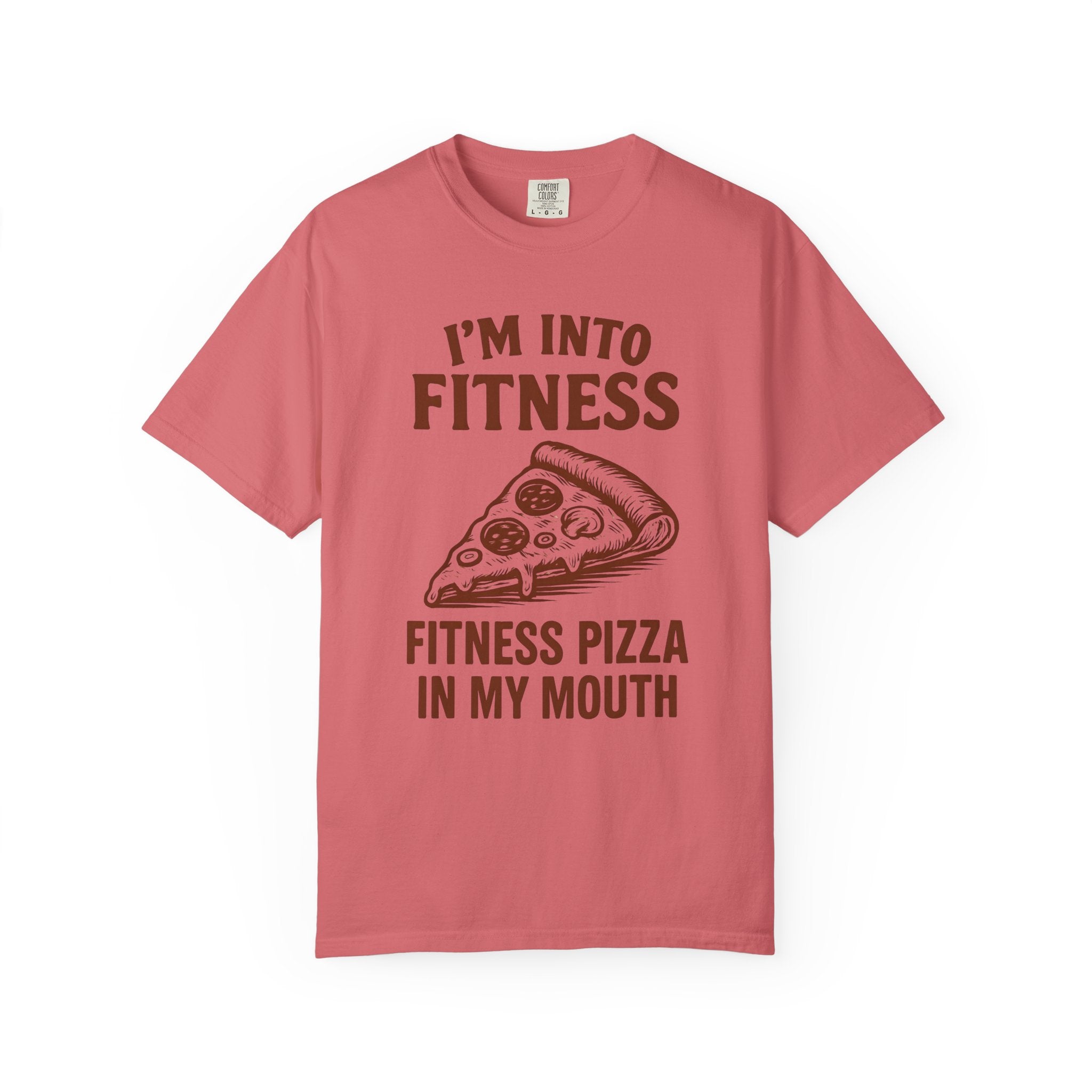 Funny Pizza Fitness Shirt, “Fitness Pizza in My Mouth” Gym Tee-T-Shirt-Gym Classics