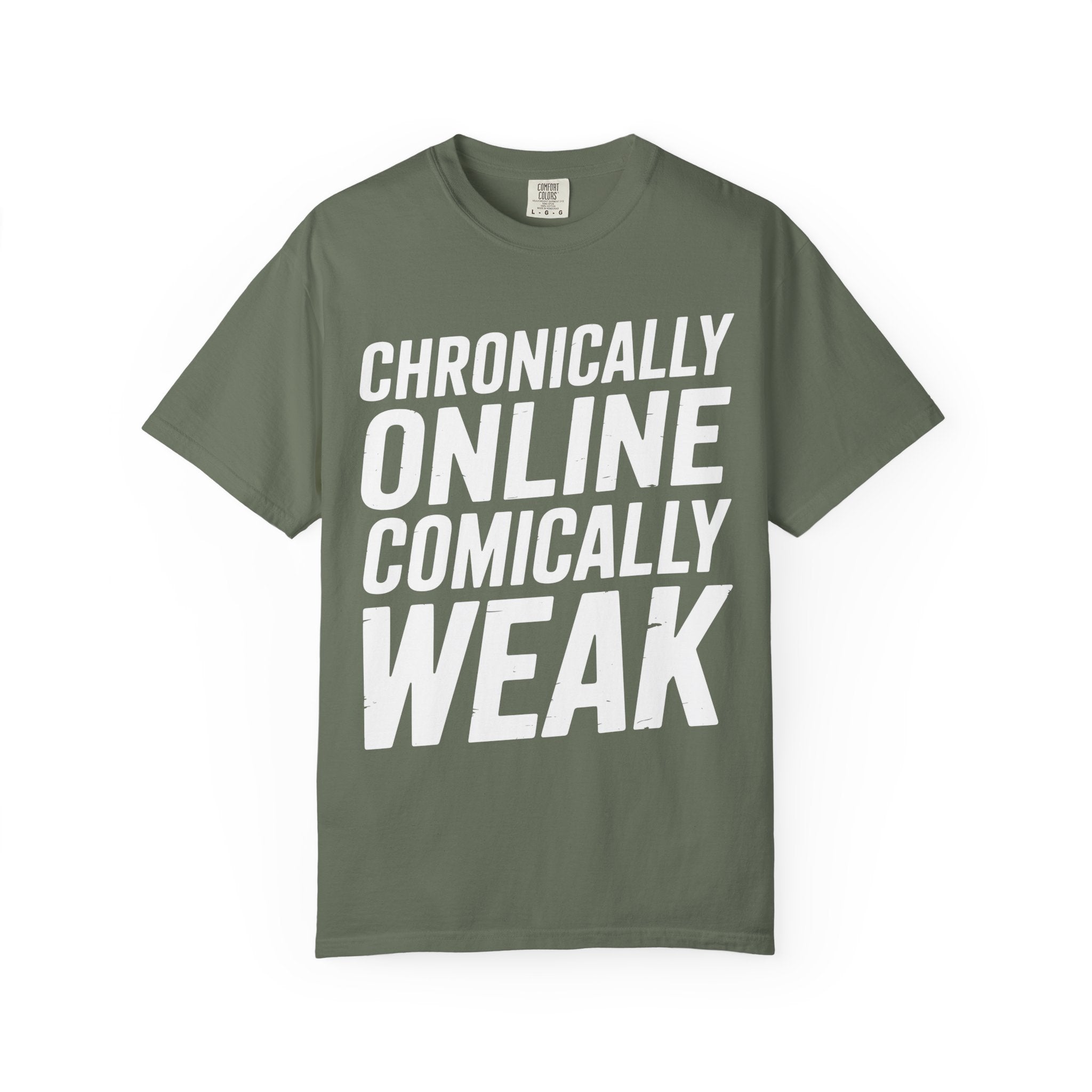 Chronically Online Comically Weak Shirt, Funny Gamer Meme Gym Tee