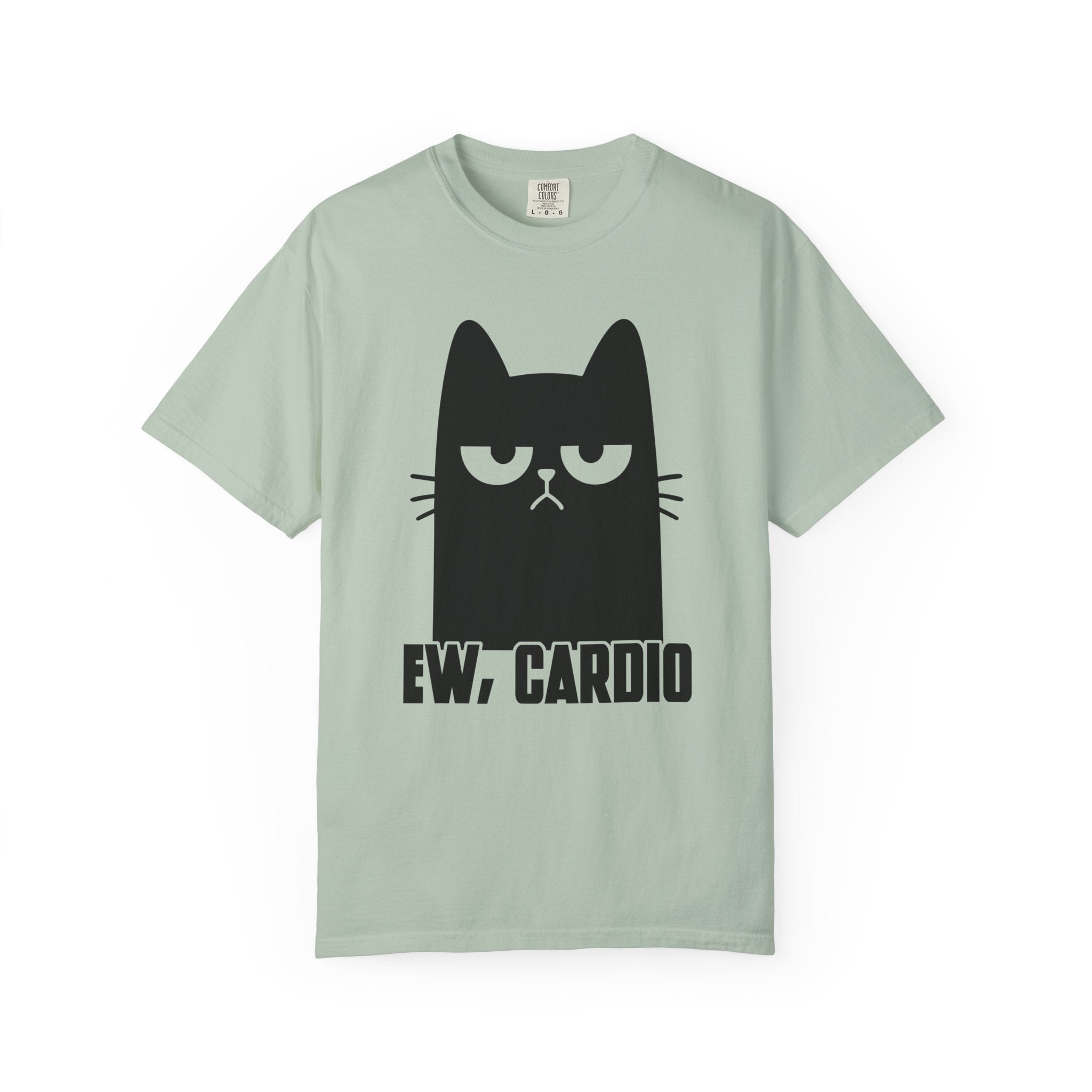 Cardio-Hating Cat Gym Garment-Dyed Shirt And Pump Cover-T-Shirt-Gym Classics