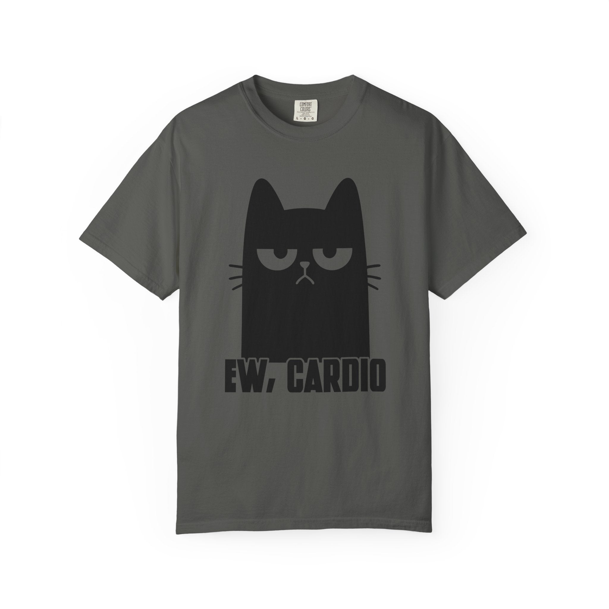 Cardio-Hating Cat Gym Garment-Dyed Shirt And Pump Cover-T-Shirt-Gym Classics