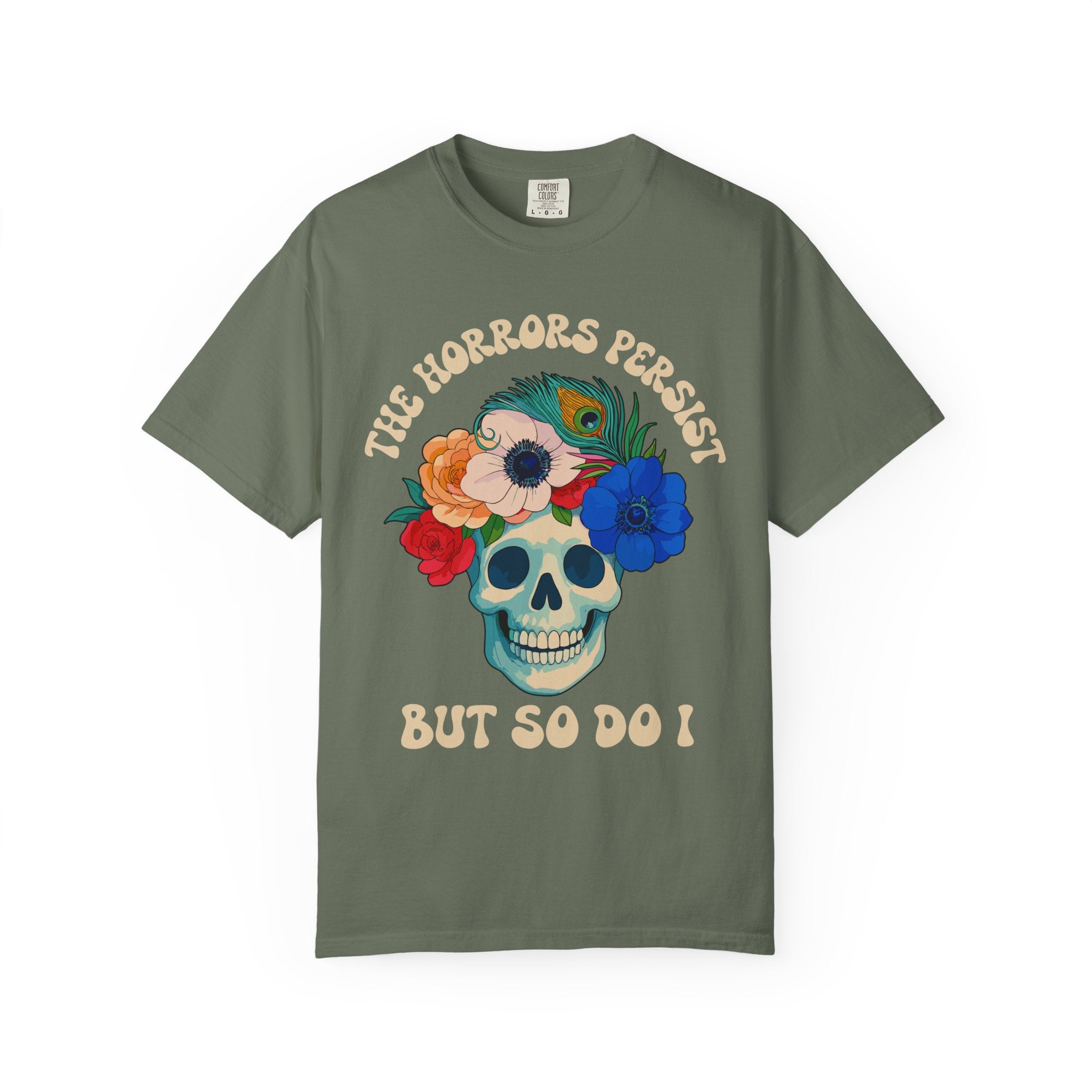 Floral Skull Tee, Funny Gym Shirt with Vintage Vibes-T-Shirt-Gym Classics