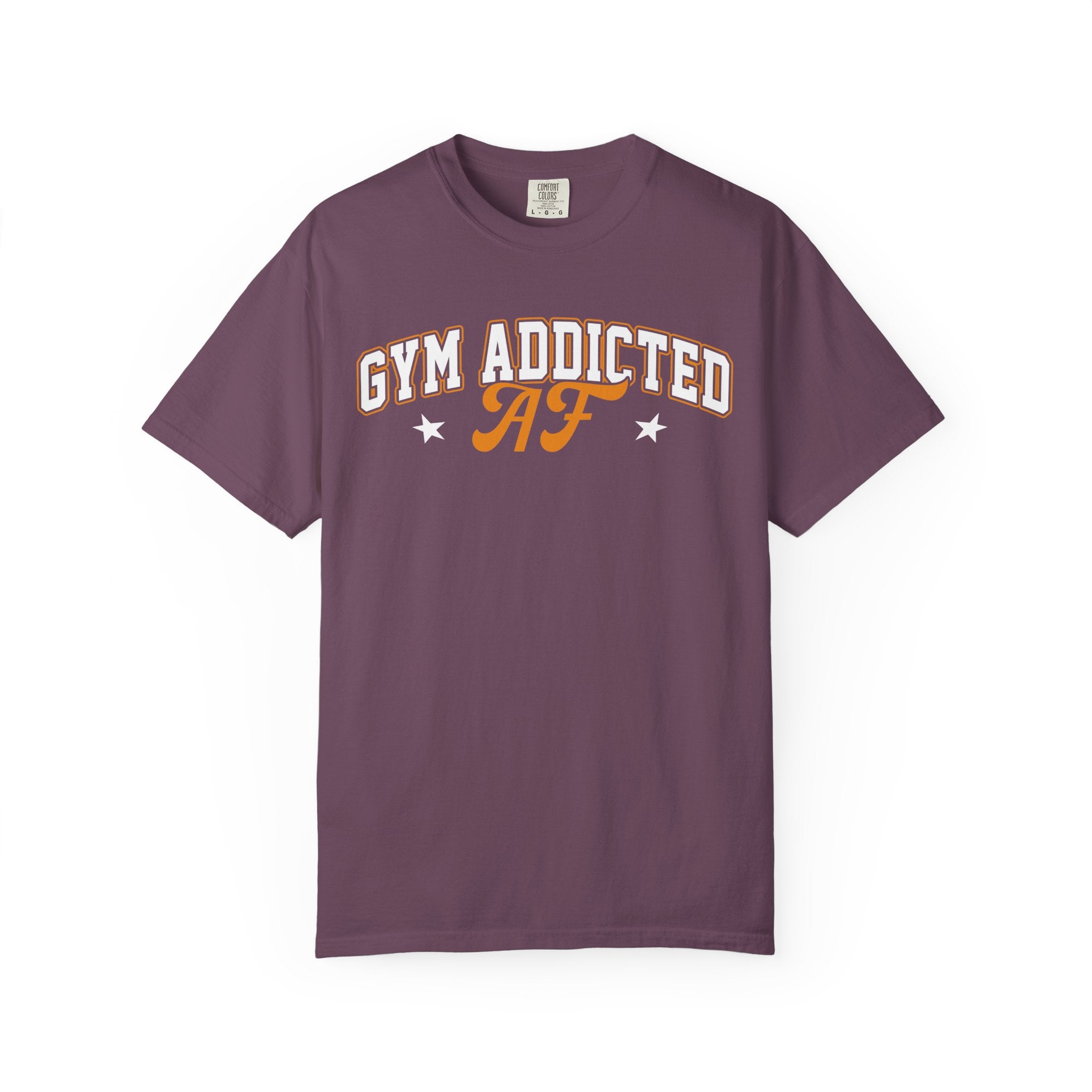 Gym Addicted AF Tee, Fun Workout Shirt for Fitness Fanatics-T-Shirt-Gym Classics