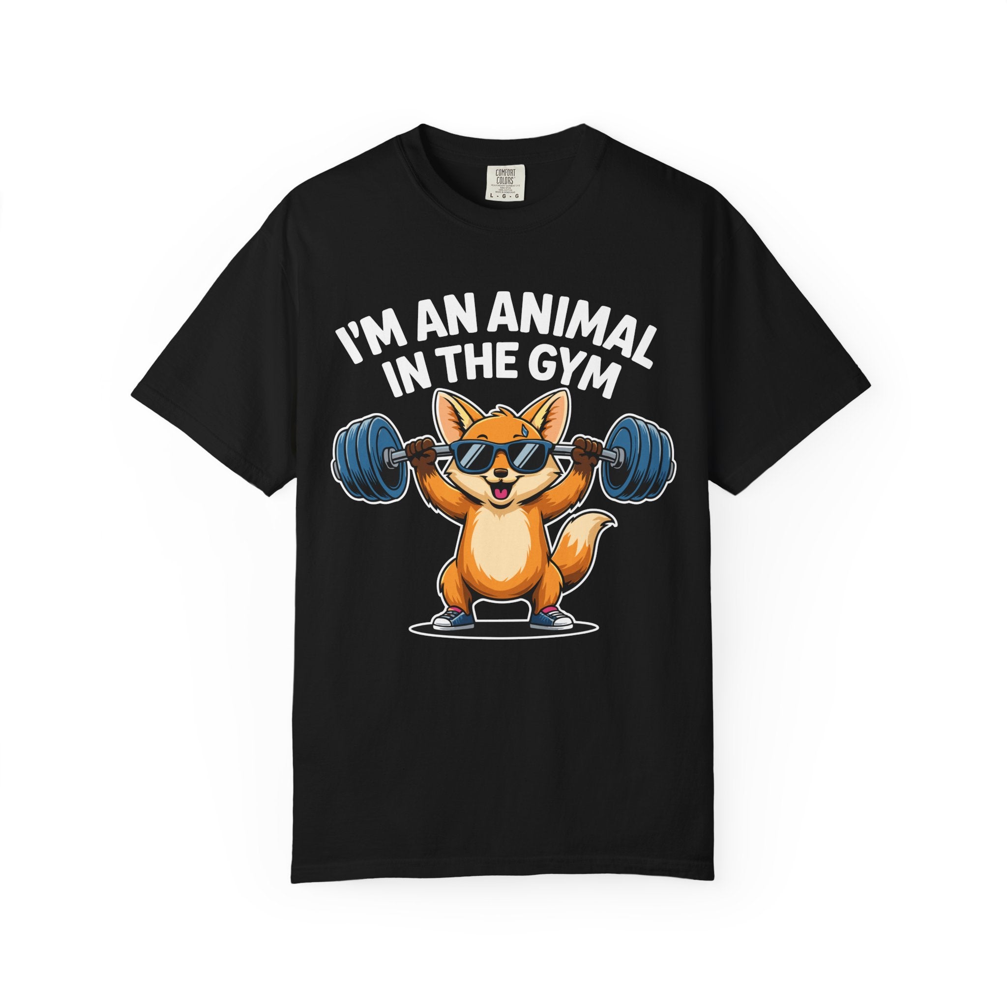 Cute Fox Gym Shirt, Funny Animal Workout Tee or Pump Cover-T-Shirt-Gym Classics