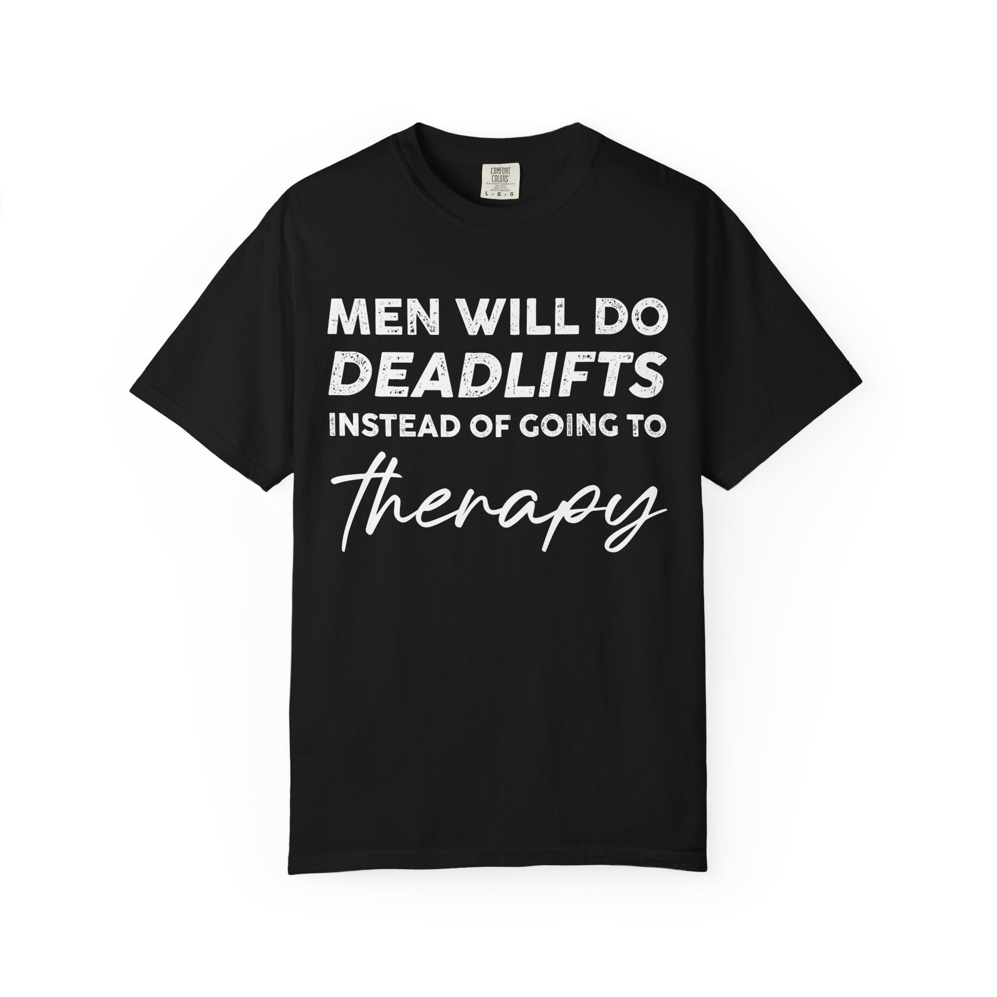 Deadlift Men's Therapy Tee, Funny Gym Shirt for Lifters-T-Shirt-Gym Classics