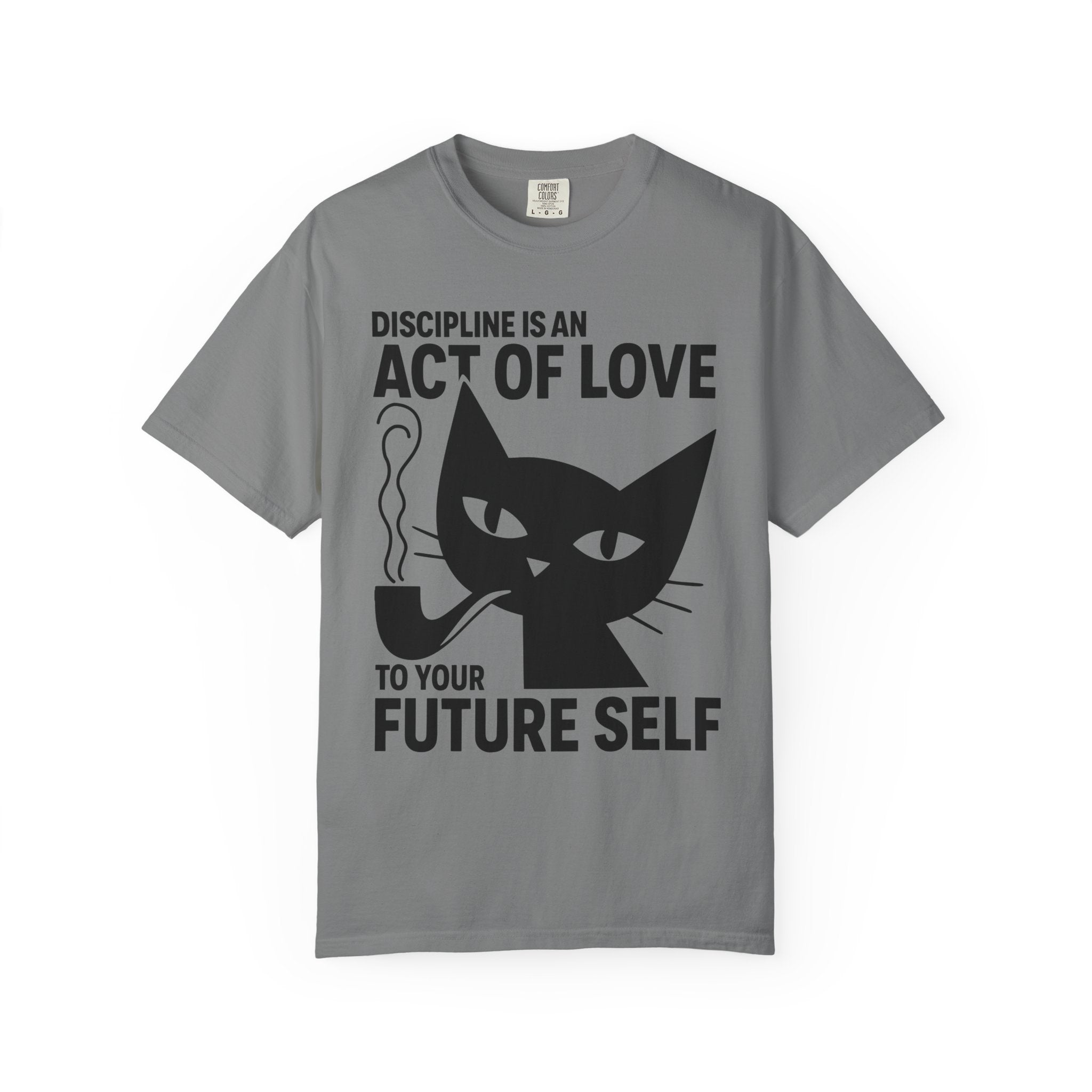 Philosopher Cat Shirt, Gym Life Discipline Quote-T-Shirt-Gym Classics