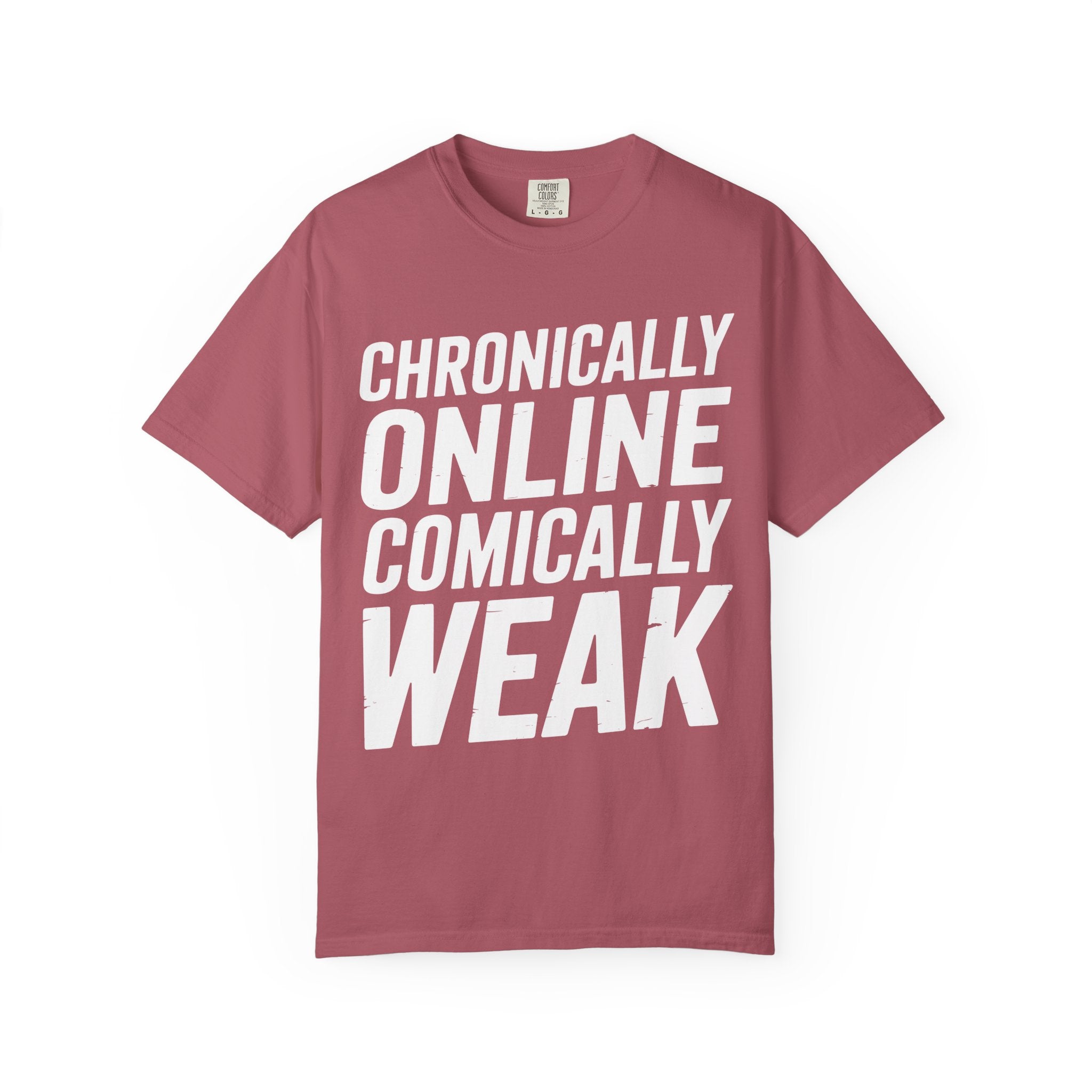 Chronically Online Comically Weak Shirt, Funny Gamer Meme Gym Tee
