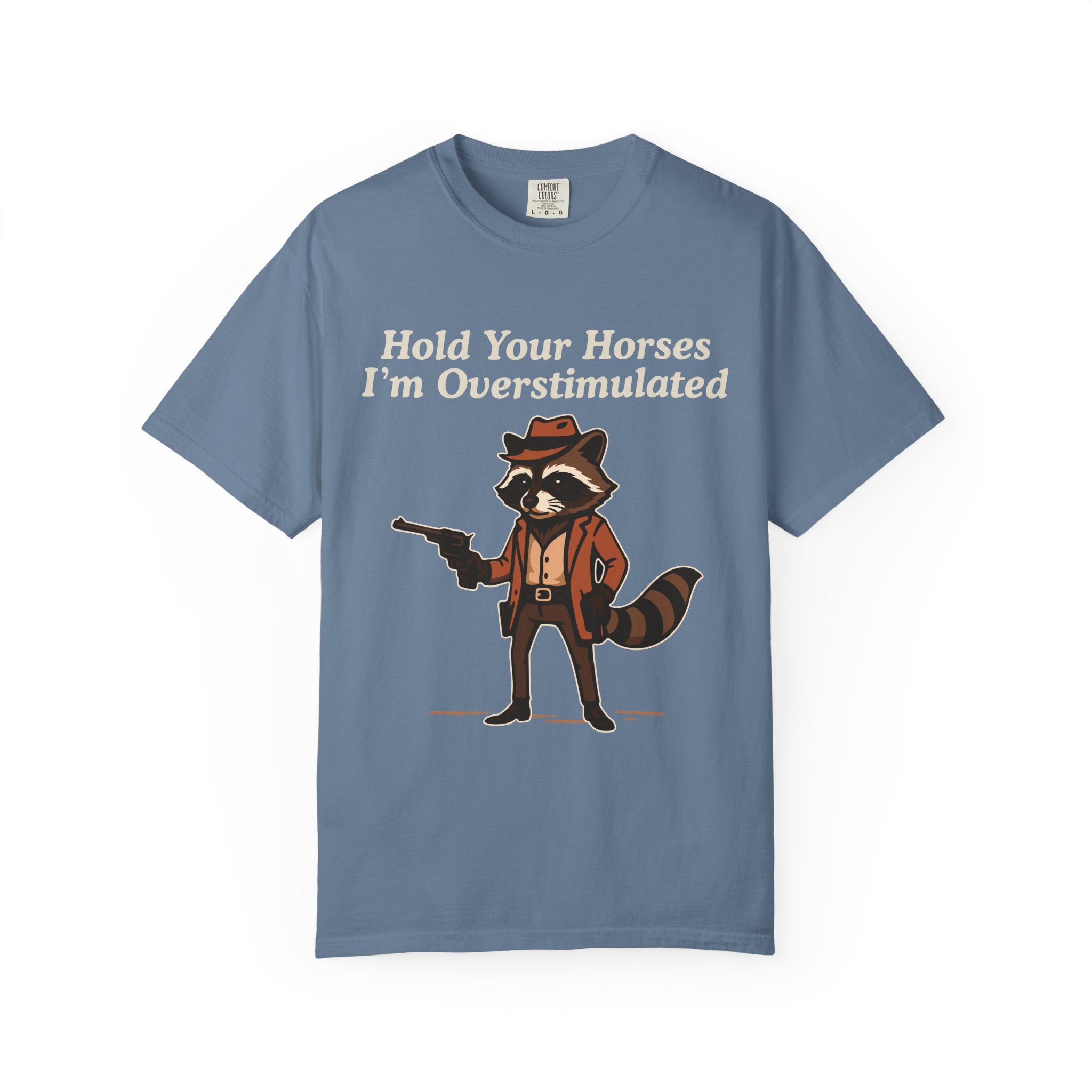 Overstimulated Raccoon, Funny Mental Health Gym Shirt-T-Shirt-Gym Classics