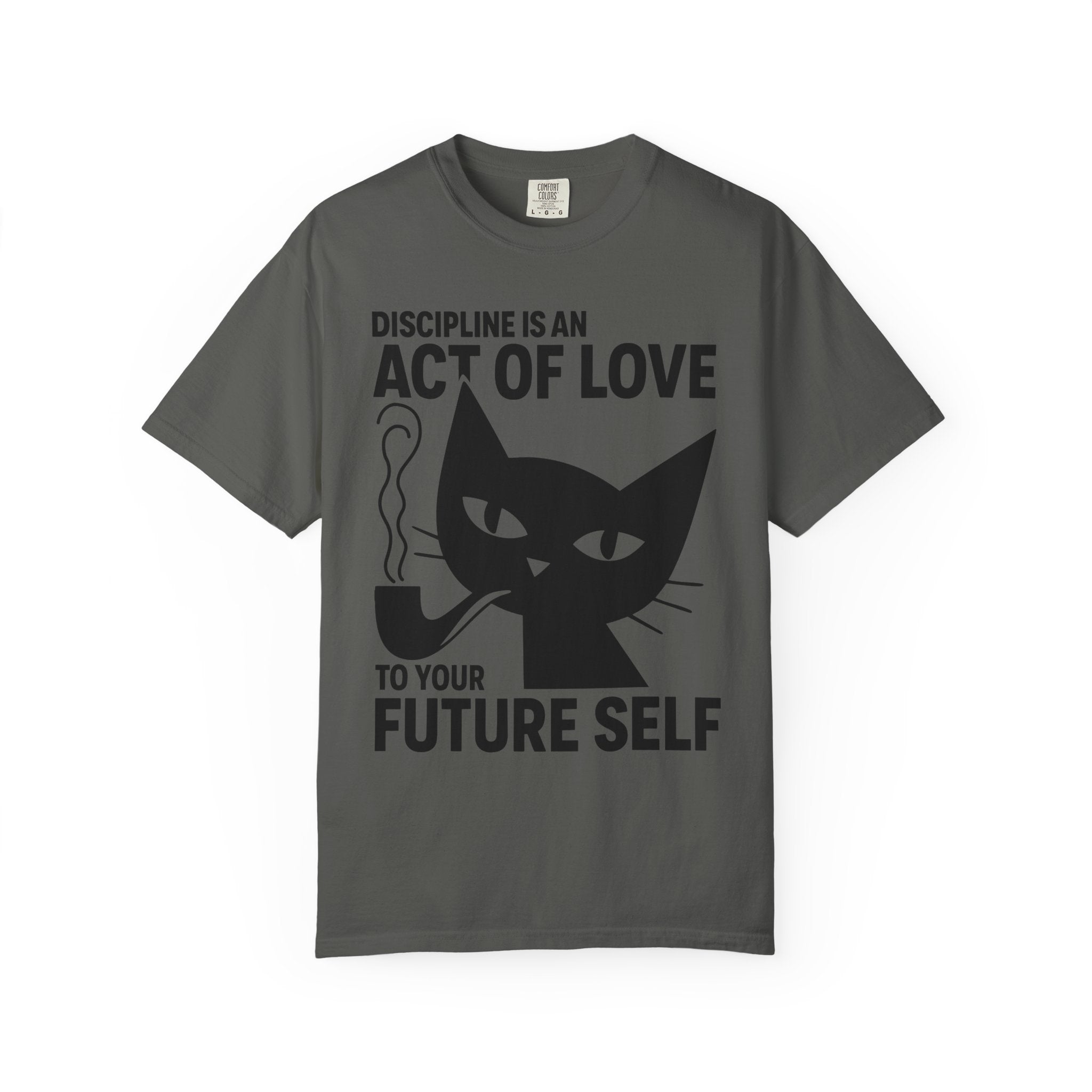 Philosopher Cat Shirt, Gym Life Discipline Quote-T-Shirt-Gym Classics