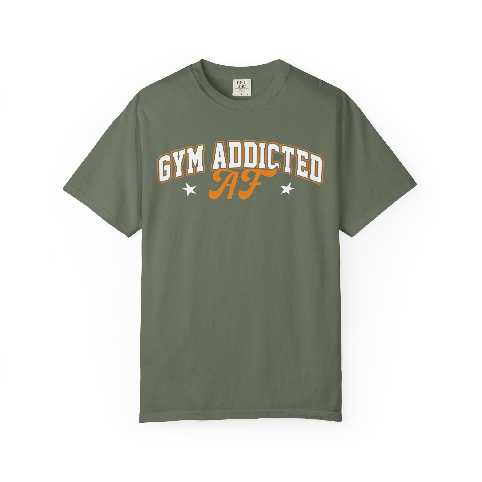 Gym Addicted AF Tee, Fun Workout Shirt for Fitness Fanatics-T-Shirt-Gym Classics
