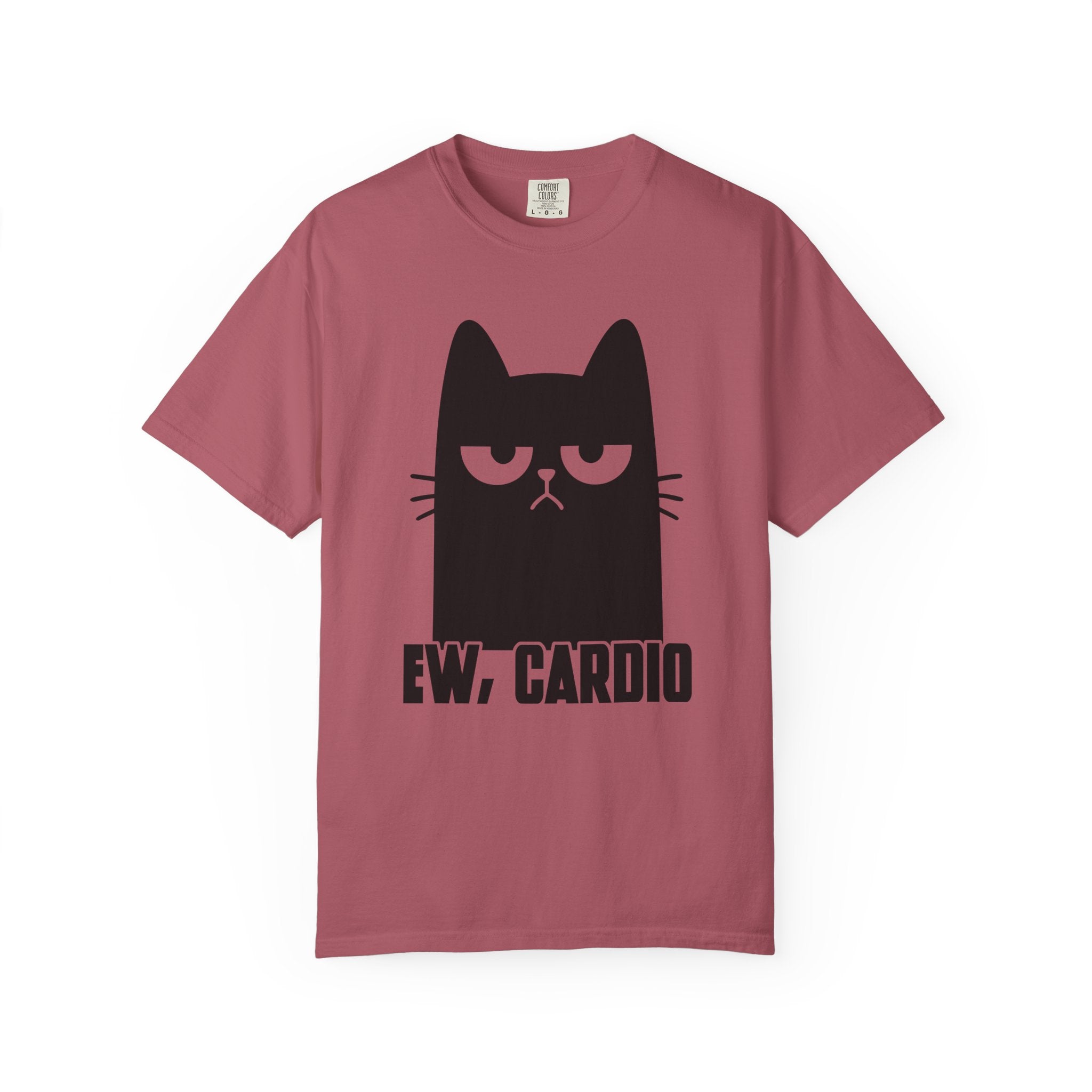Cardio-Hating Cat Gym Garment-Dyed Shirt And Pump Cover-T-Shirt-Gym Classics