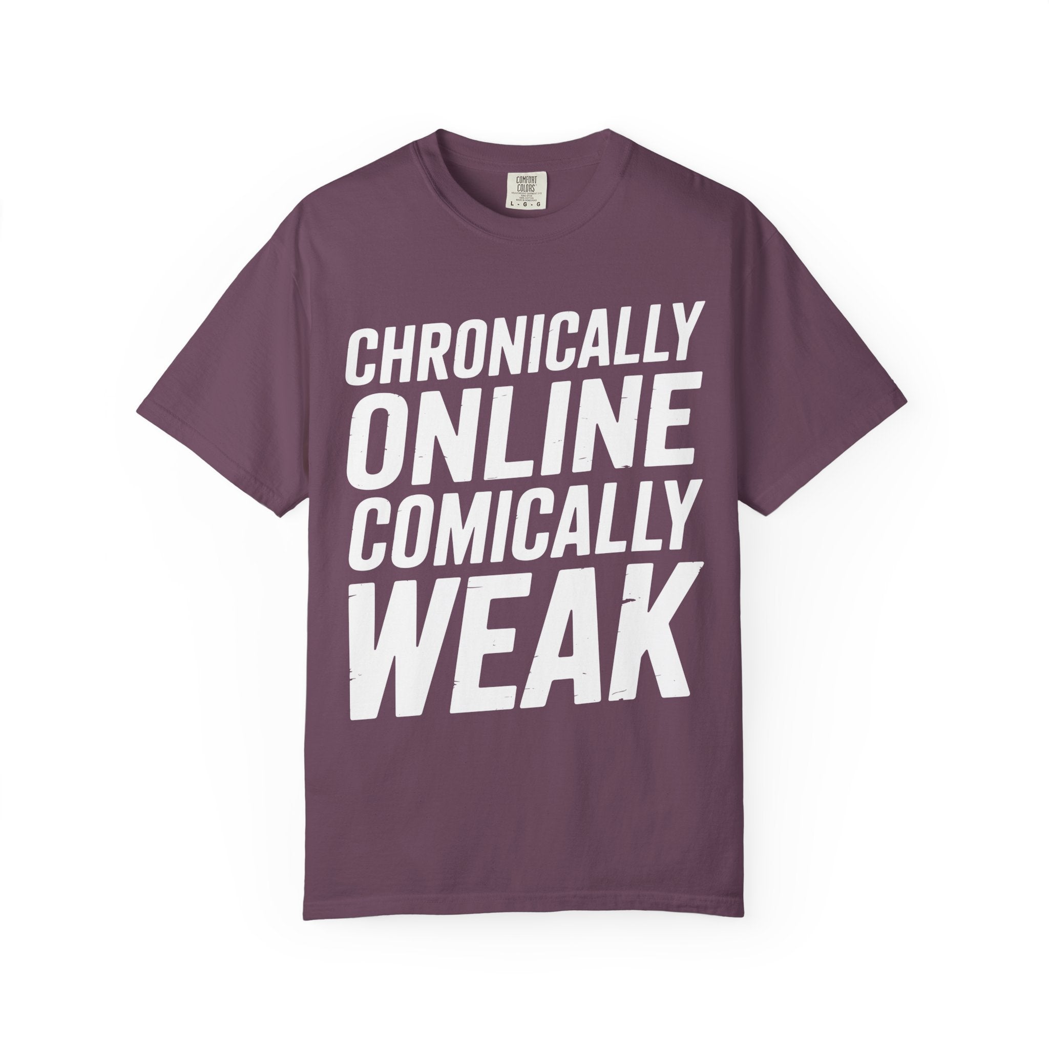 Chronically Online Comically Weak Shirt, Funny Gamer Meme Gym Tee