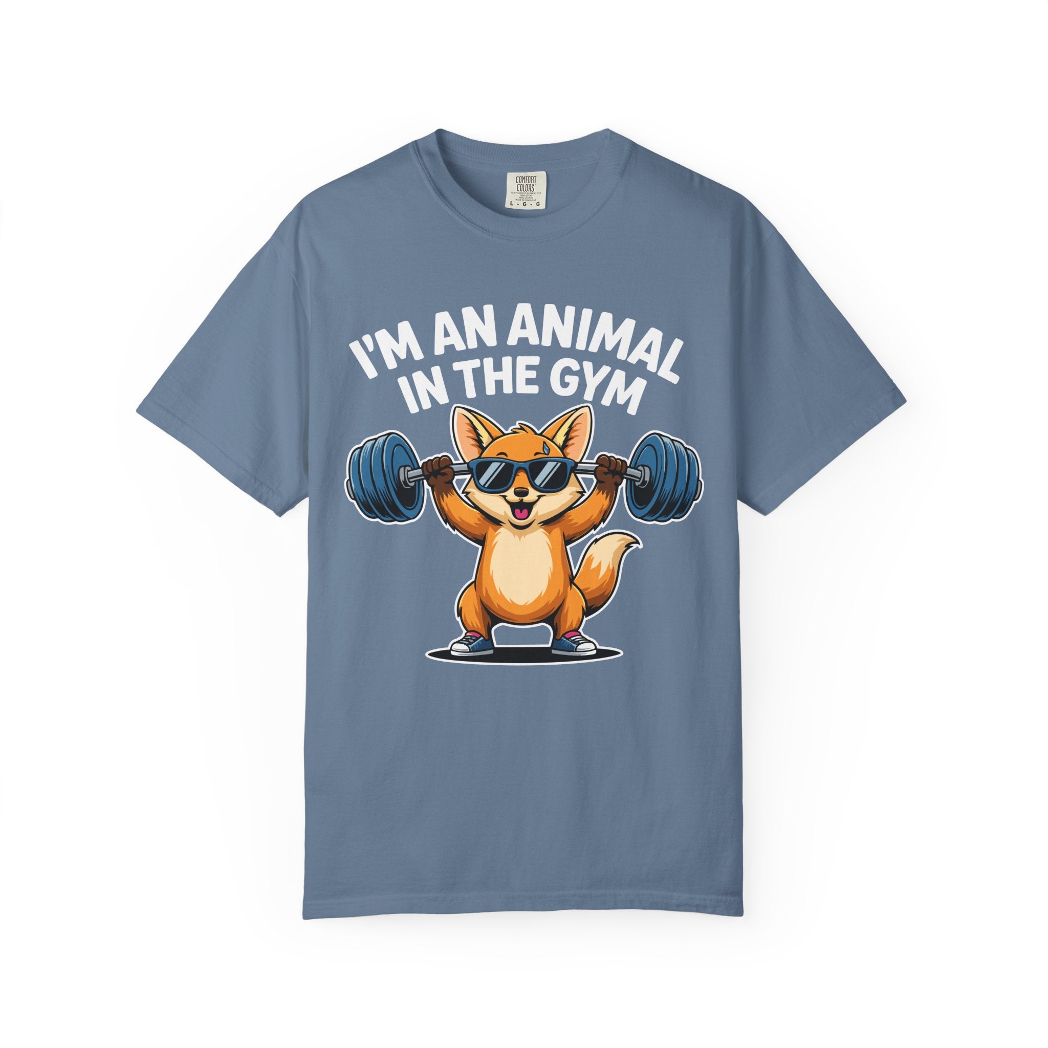 Cute Fox Gym Shirt, Funny Animal Workout Tee or Pump Cover-T-Shirt-Gym Classics