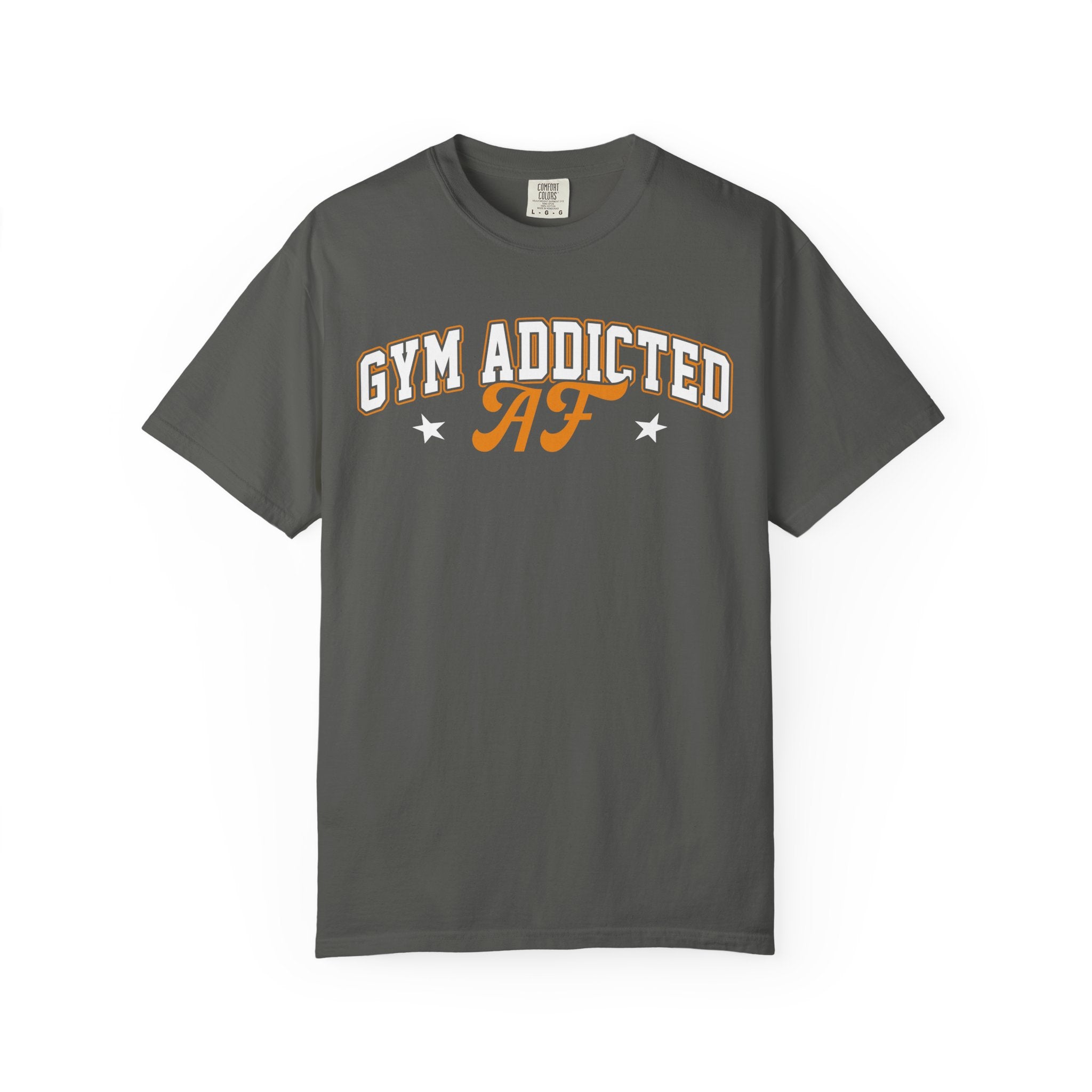 Gym Addicted AF Tee, Fun Workout Shirt for Fitness Fanatics-T-Shirt-Gym Classics