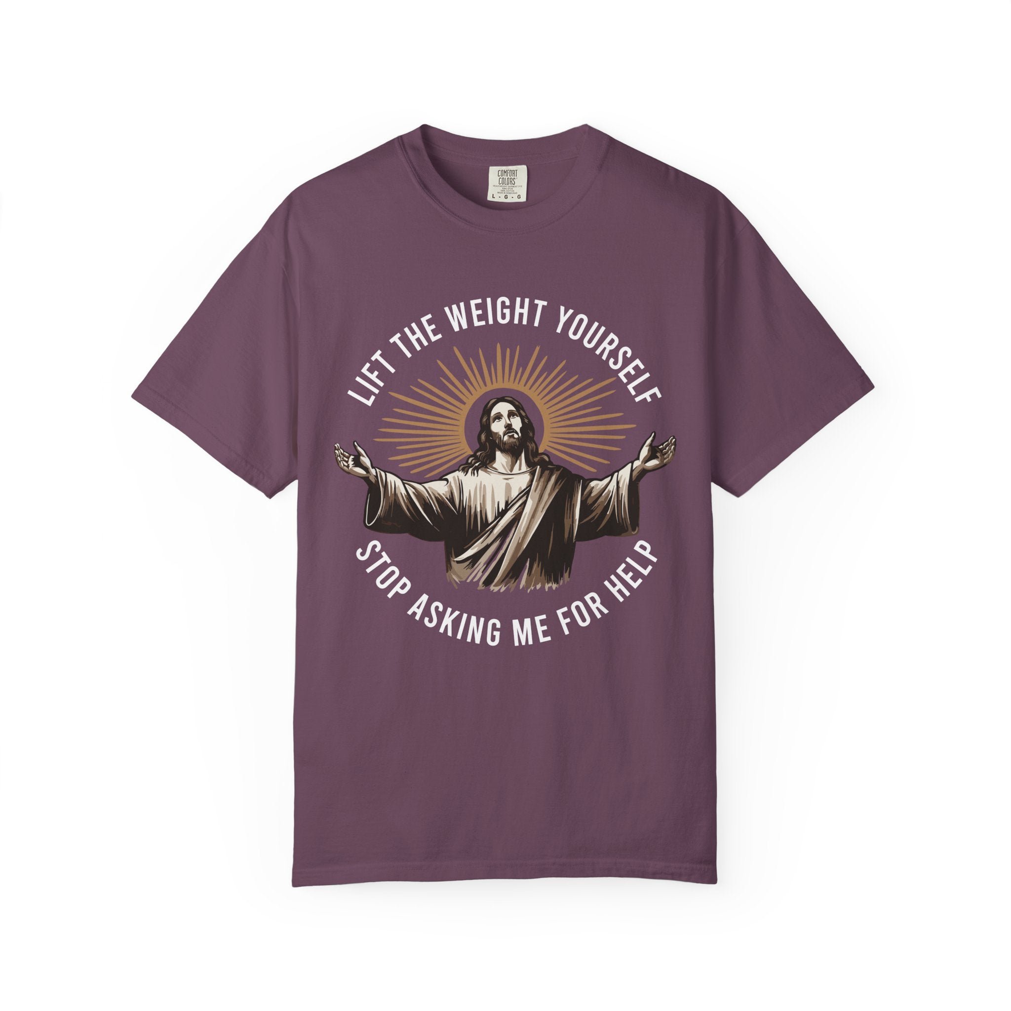 Funny Jesus Gym Tee or Pump Cover, Lift It Yourself-T-Shirt-Gym Classics
