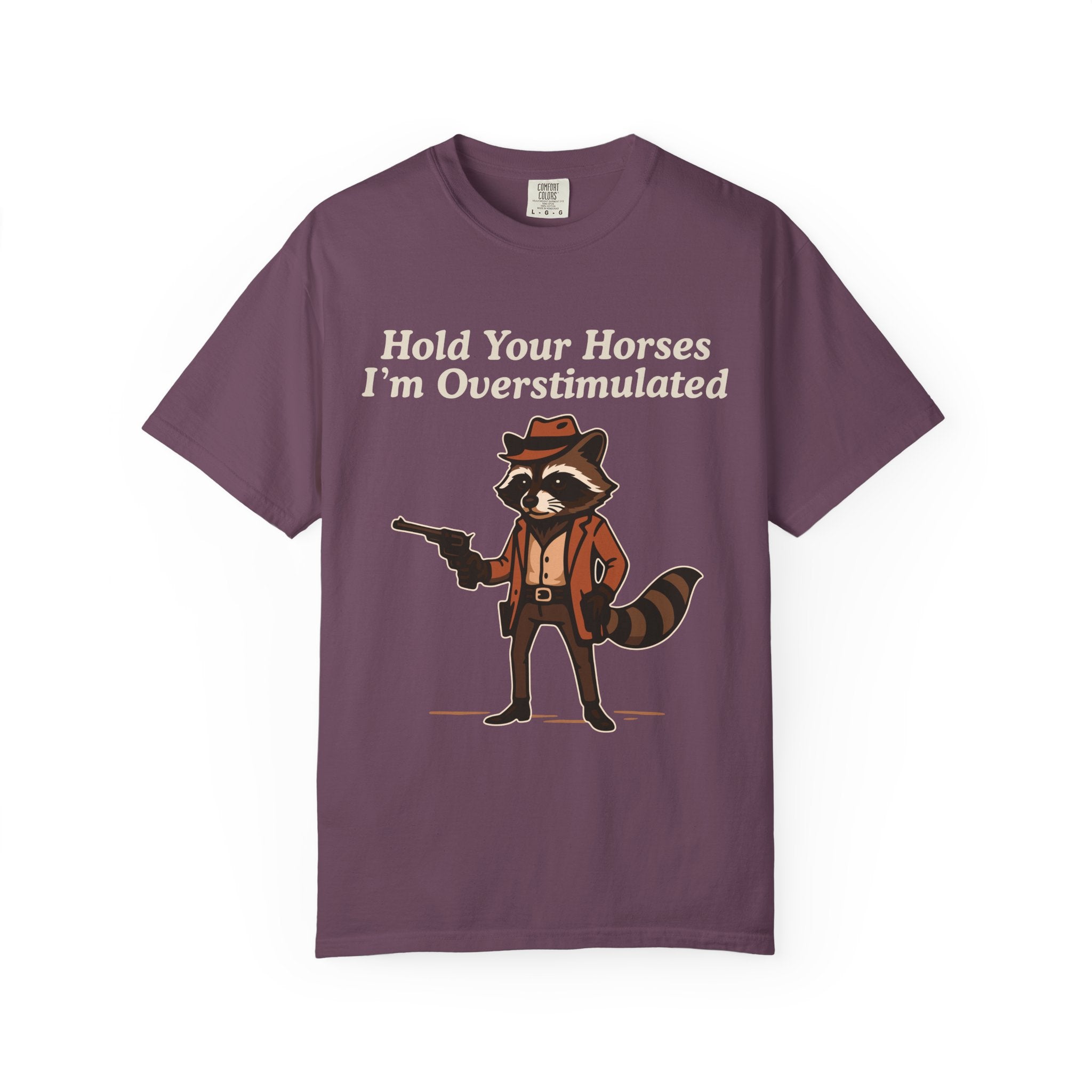Overstimulated Raccoon, Funny Mental Health Gym Shirt-T-Shirt-Gym Classics