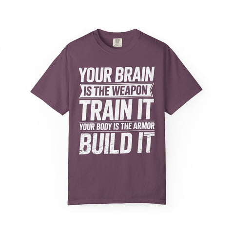 Train Your Mind Build Your Body Shirt, Motivational Fitness Tee