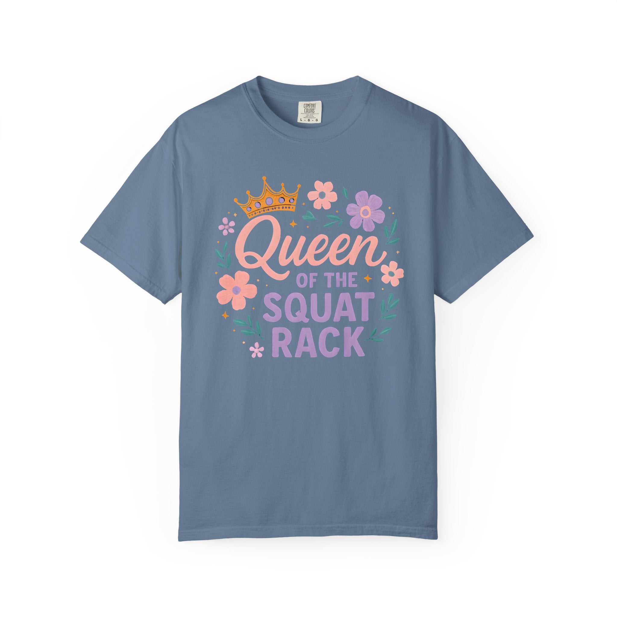Queen of the Squat Rack Gym Shirt, Cute Fitness Tee for Strong Women-T-Shirt-Gym Classics