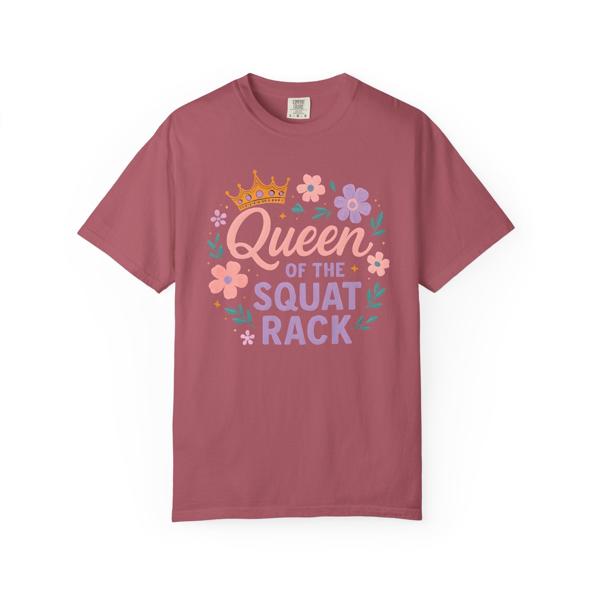 Queen of the Squat Rack Gym Shirt, Cute Fitness Tee for Strong Women-T-Shirt-Gym Classics