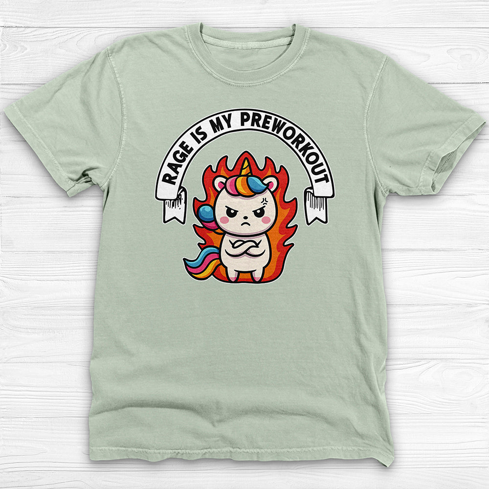 Rage Is My Preworkout Unicorn Shirt, Funny Gym Tee or Pump Cover-T-Shirt-Gym Classics