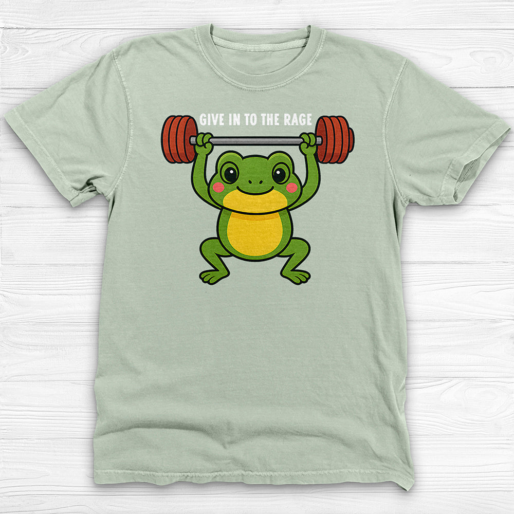 Give in to the Rage Shirt, Funny Frog Gym Tee or Pump Cover-T-Shirt-Gym Classics