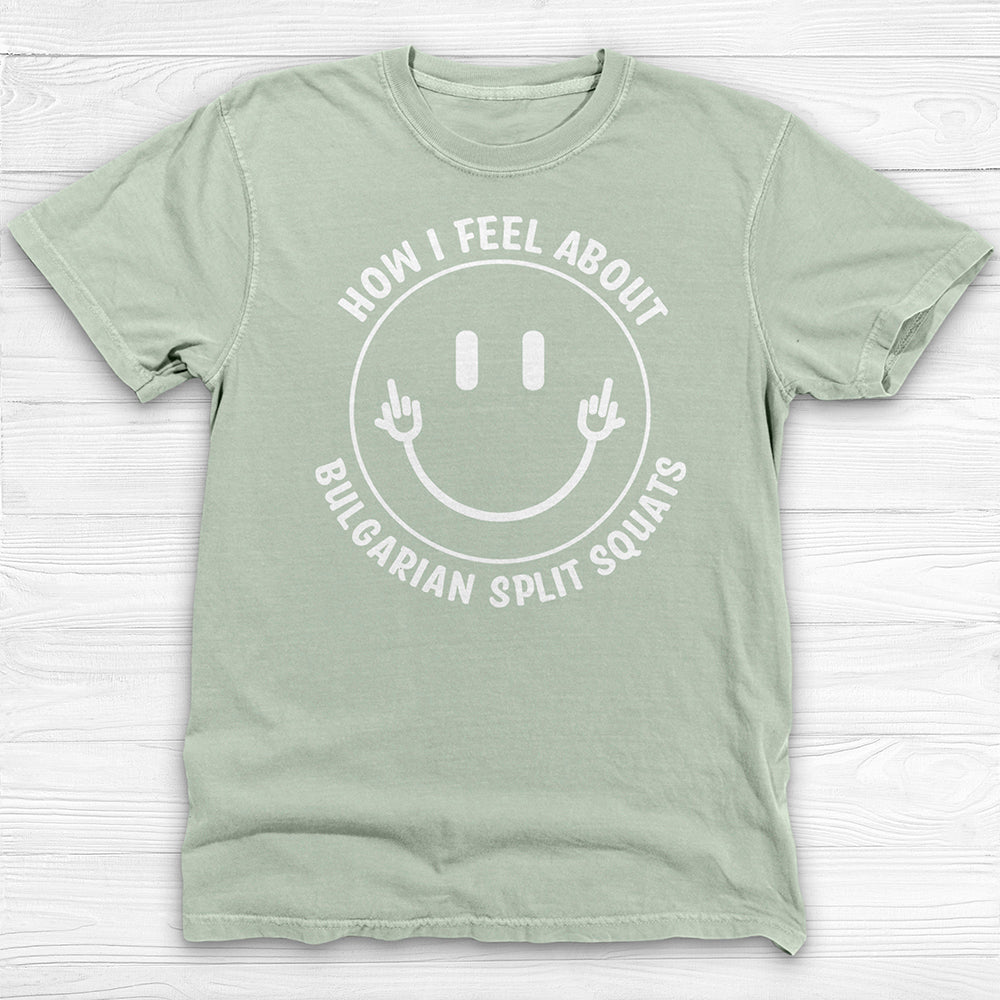 Bulgarian Split Squats Smiley Face Gym Tee Or Pump Cover-T-Shirt-Gym Classics