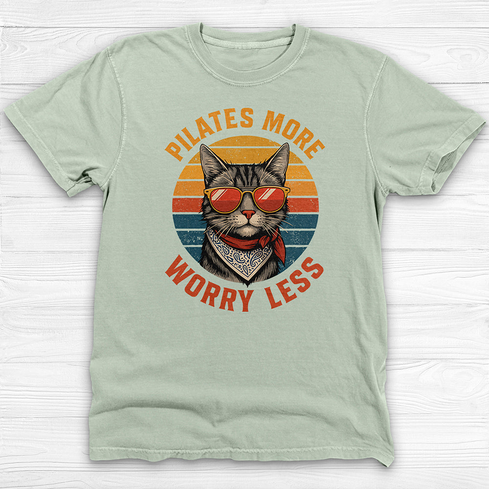 Pilates Cat T-Shirt, Cute Fitness Tee for Pilates Lovers-T-Shirt-Gym Classics