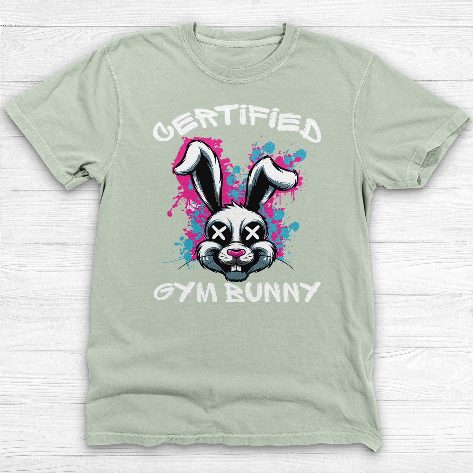Certified Gym Bunny Tee Or Pump Cover, Cute But Dangerous-T-Shirt-Gym Classics