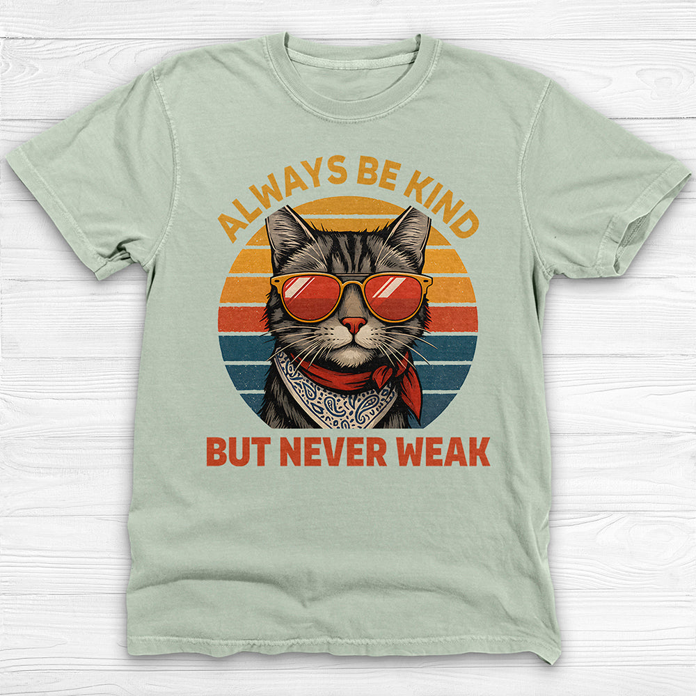 Be Kind But Never Weak Cool Cat Gym Shirt Or Pump Cover-T-Shirt-Gym Classics