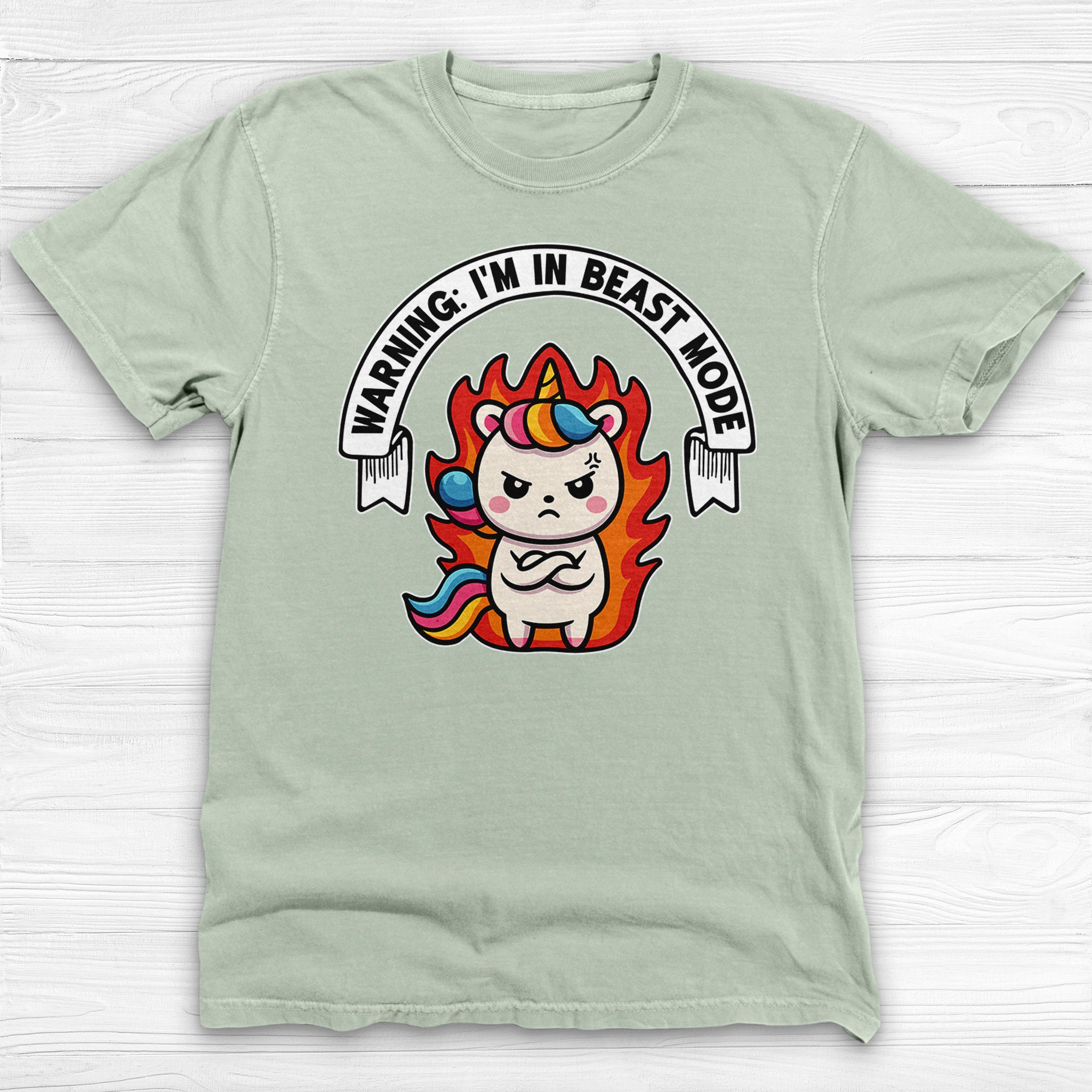 Warning Unicorn In Beast Mode Funny Unisex Gym Shirt Or Pump Cover-T-Shirt-Gym Classics
