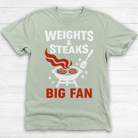 Weights And Steaks Fan Gym Tee Or Pump Cover