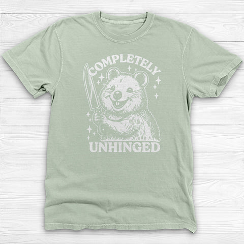 Completely Unhinged Gym Tee, Funny Animal Shirt