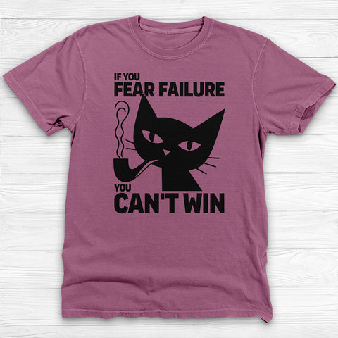 Don't Fear Failure Cat Wisdom Gym Tee or Pump Cover
