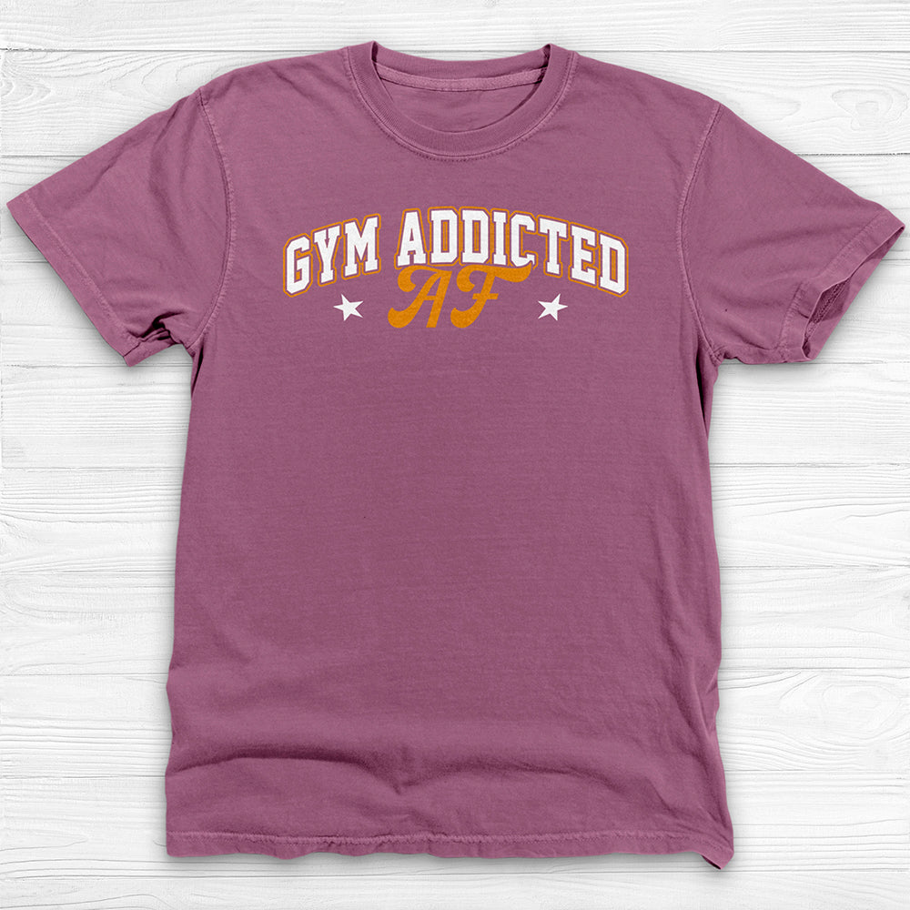 Gym Addicted Unisex T-Shirt, Fun Workout Tee