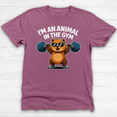 Cute Bear Gym Shirt, Funny Animal Workout Tee or Pump Cover